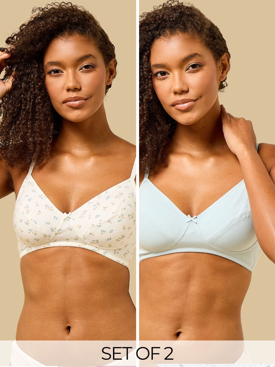 Pack of 2 - Assorted Non-Padded Non-Wired Bra