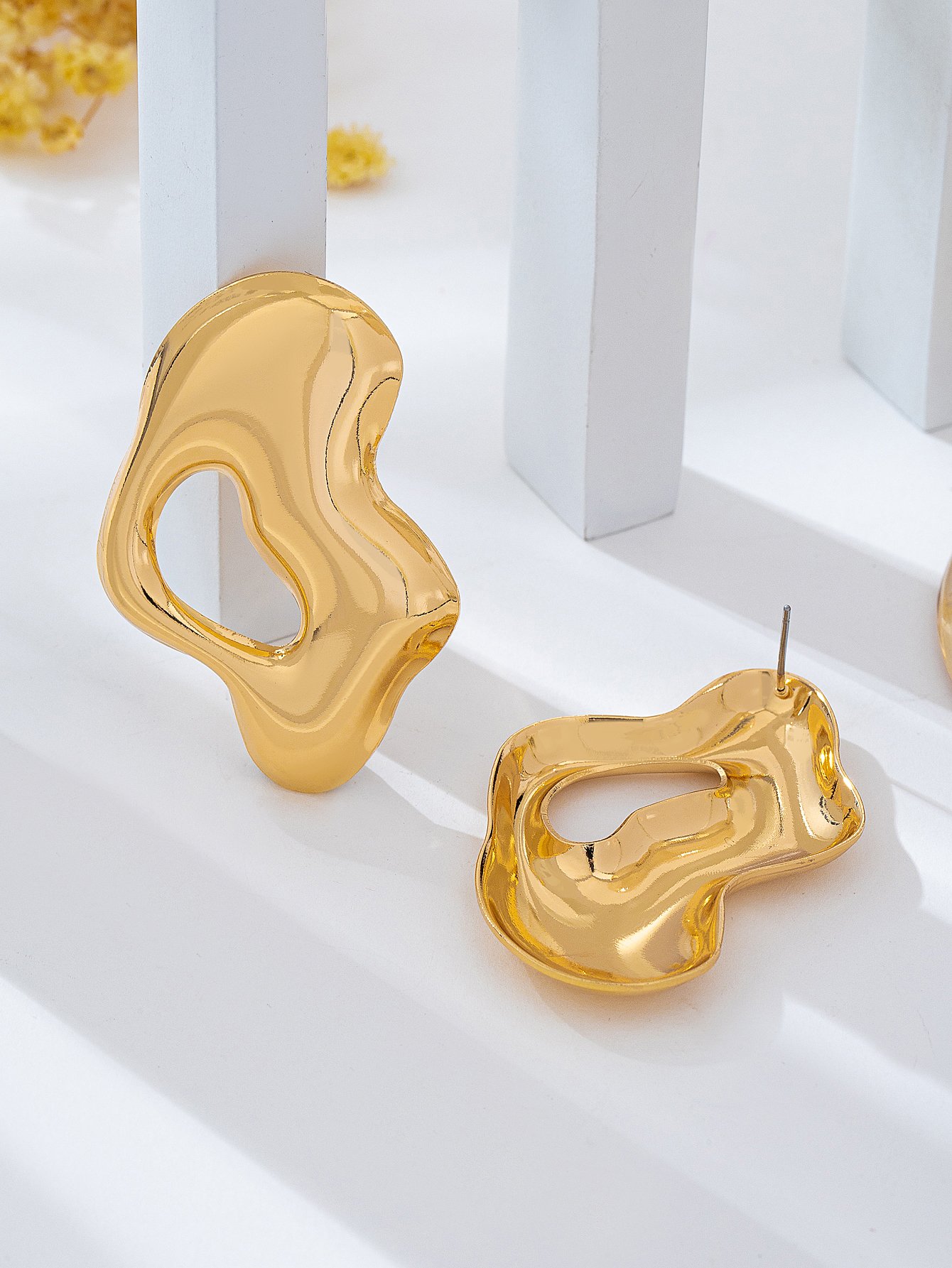 Gold Irregular Stud Earrings for Everyday Elegance