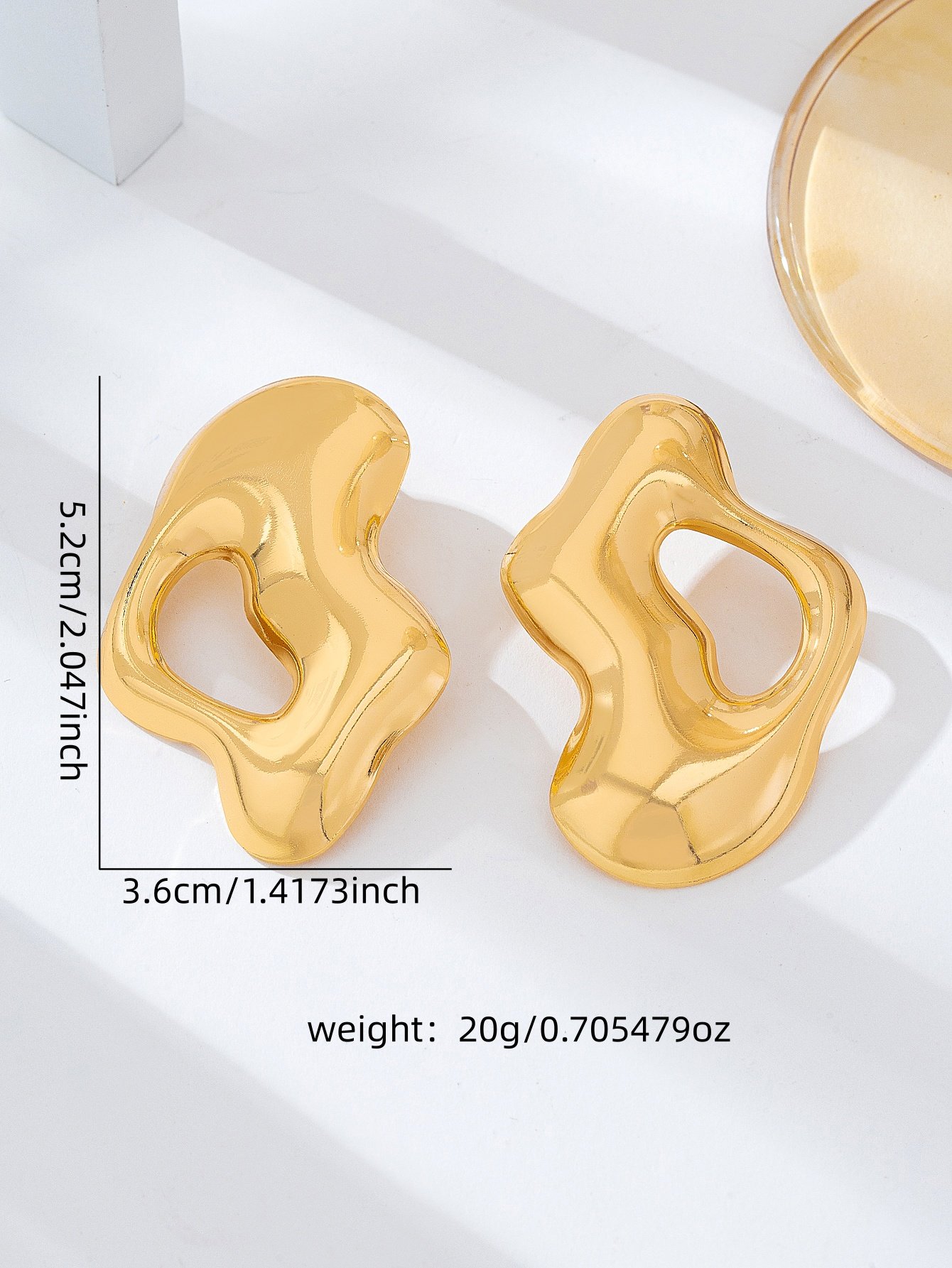  Gold Irregular Stud Earrings for Everyday Elegance