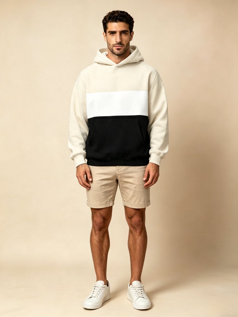 Color Block Pullover Hoodie