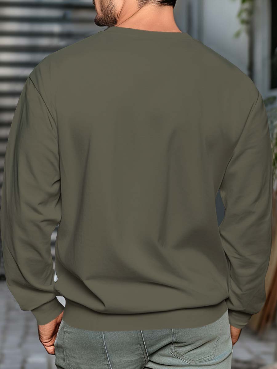 Plain Green Pullover Sweatshirt
