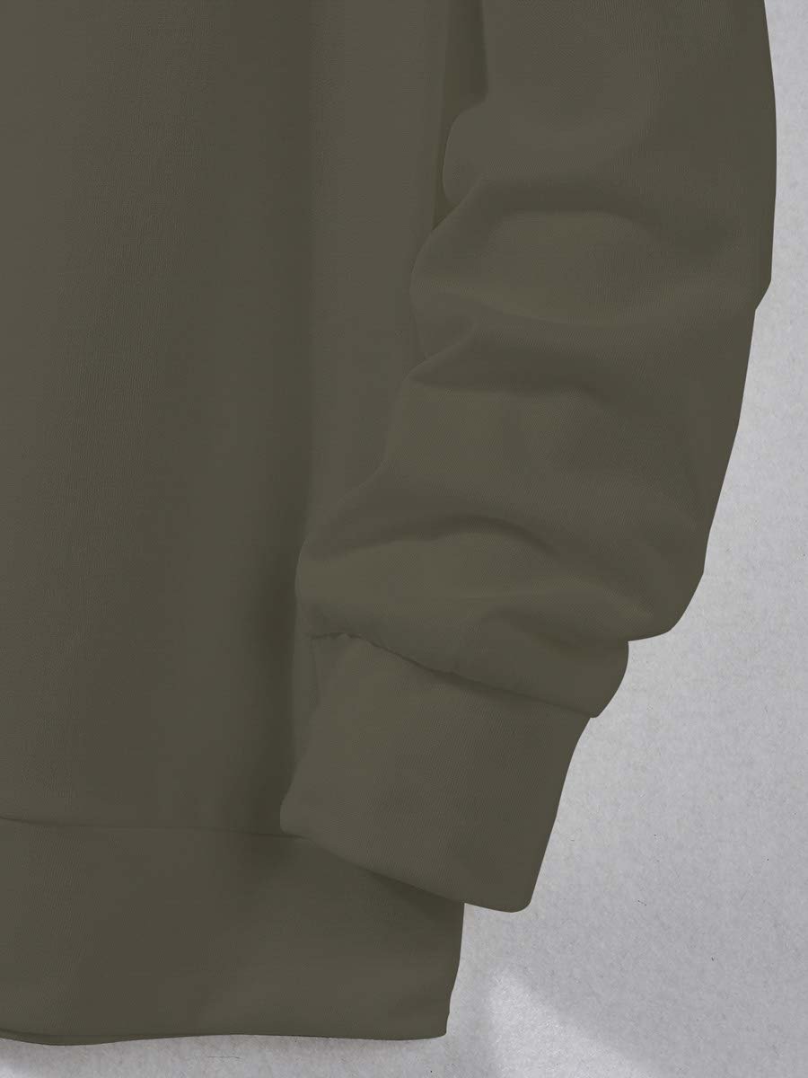 Plain Green Pullover Sweatshirt