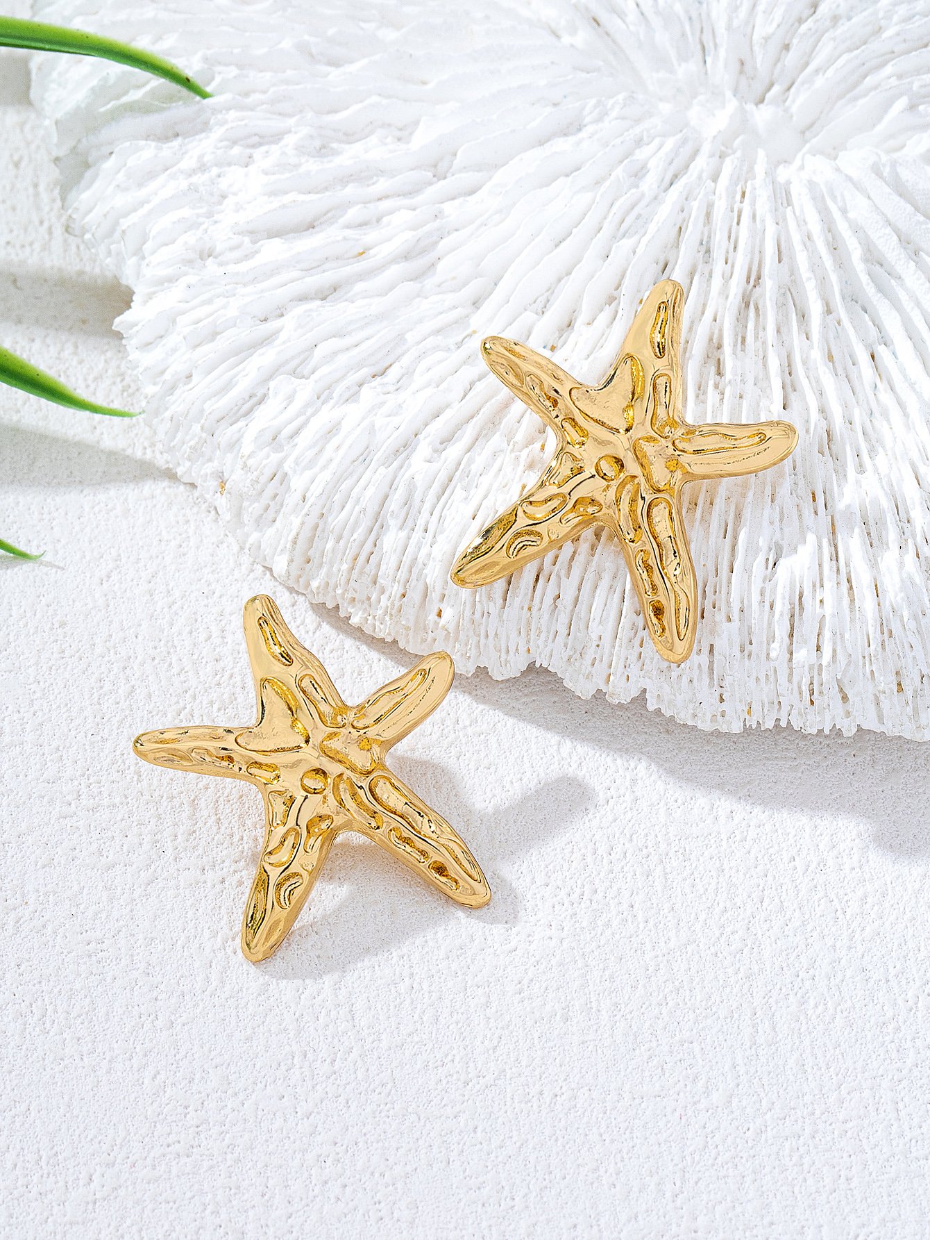 Gold Starfish Stud Earrings for Women - Casual and 
