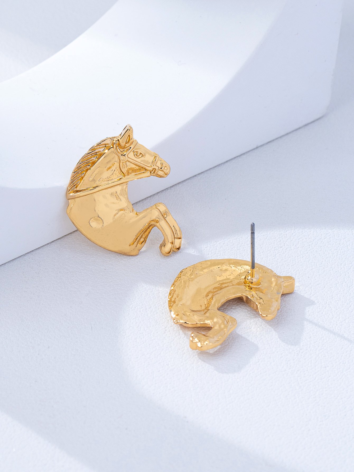 Gold Horse Stud Earrings for Women - Casual and 