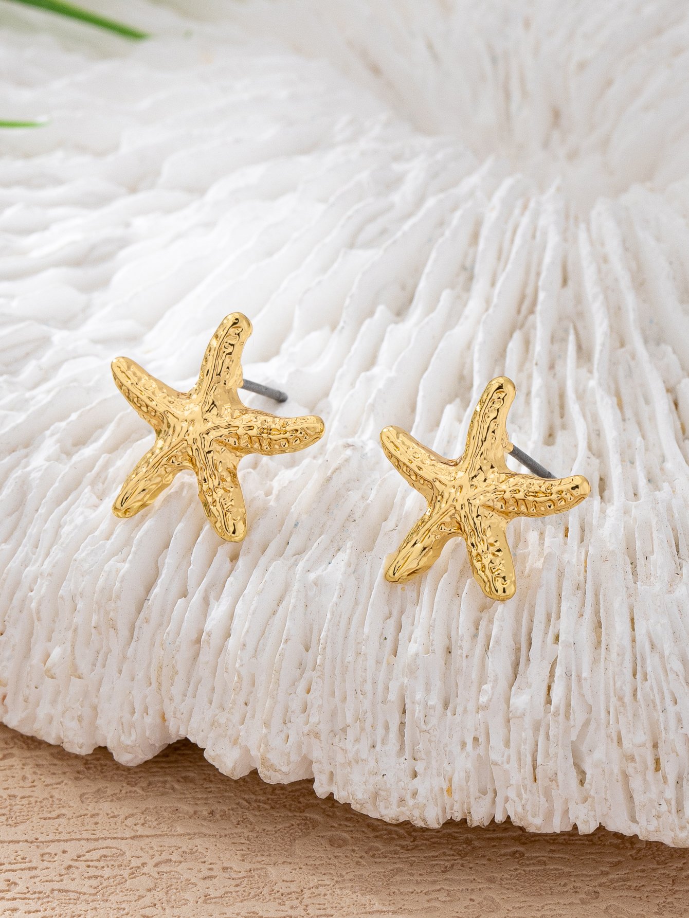 Gold Starfish Stud Earrings for Women - Casual and 