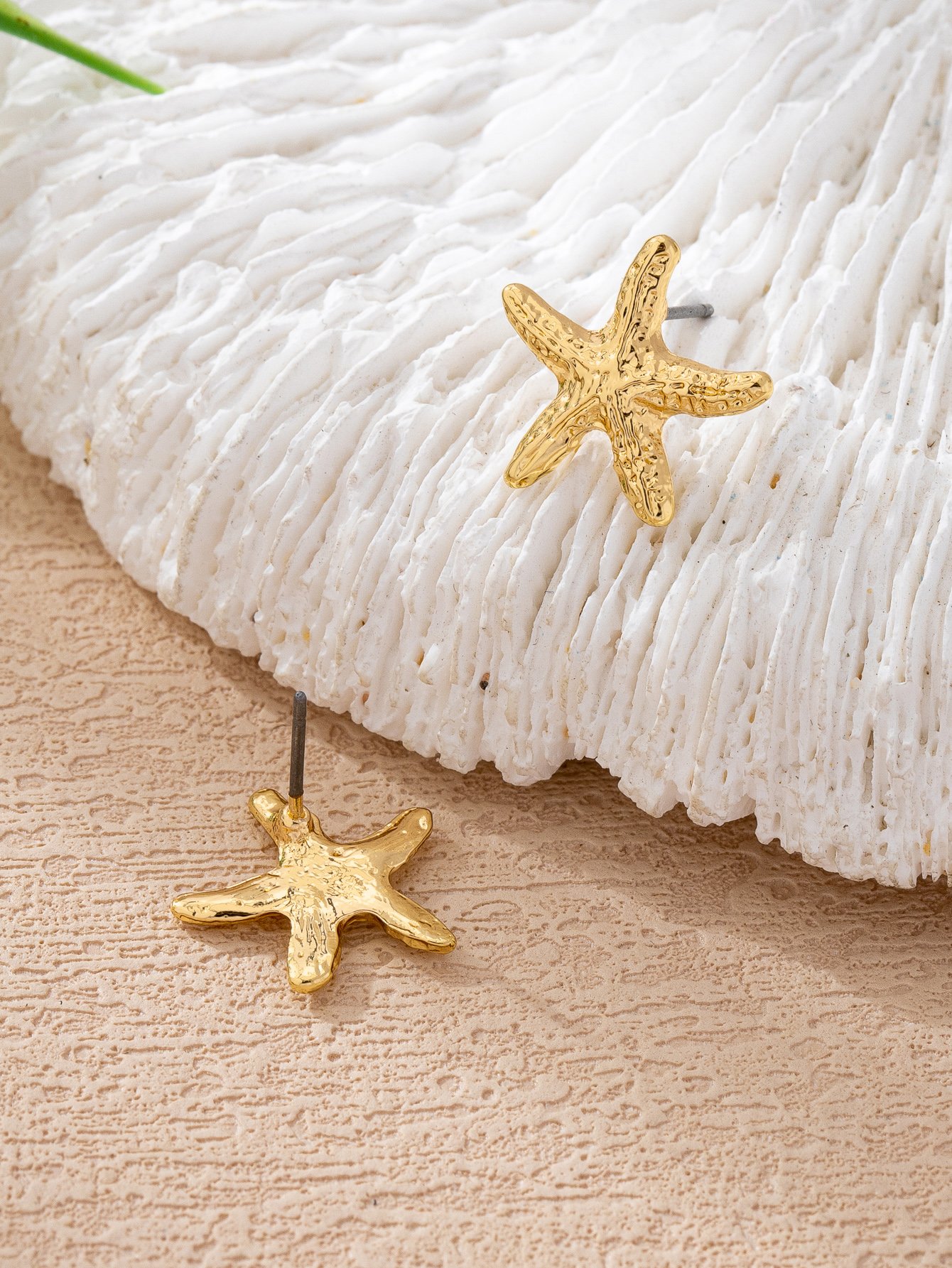Gold Starfish Stud Earrings for Women - Casual and 