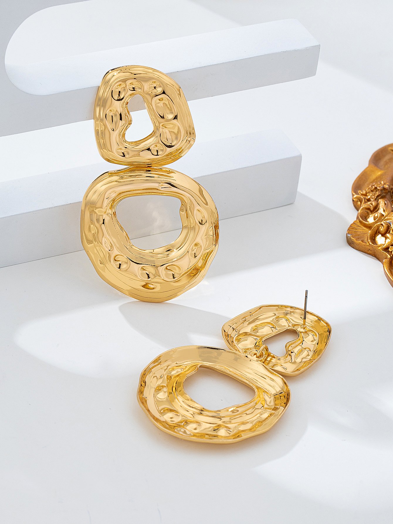 Gold Irregular Drop Earrings for Everyday Style