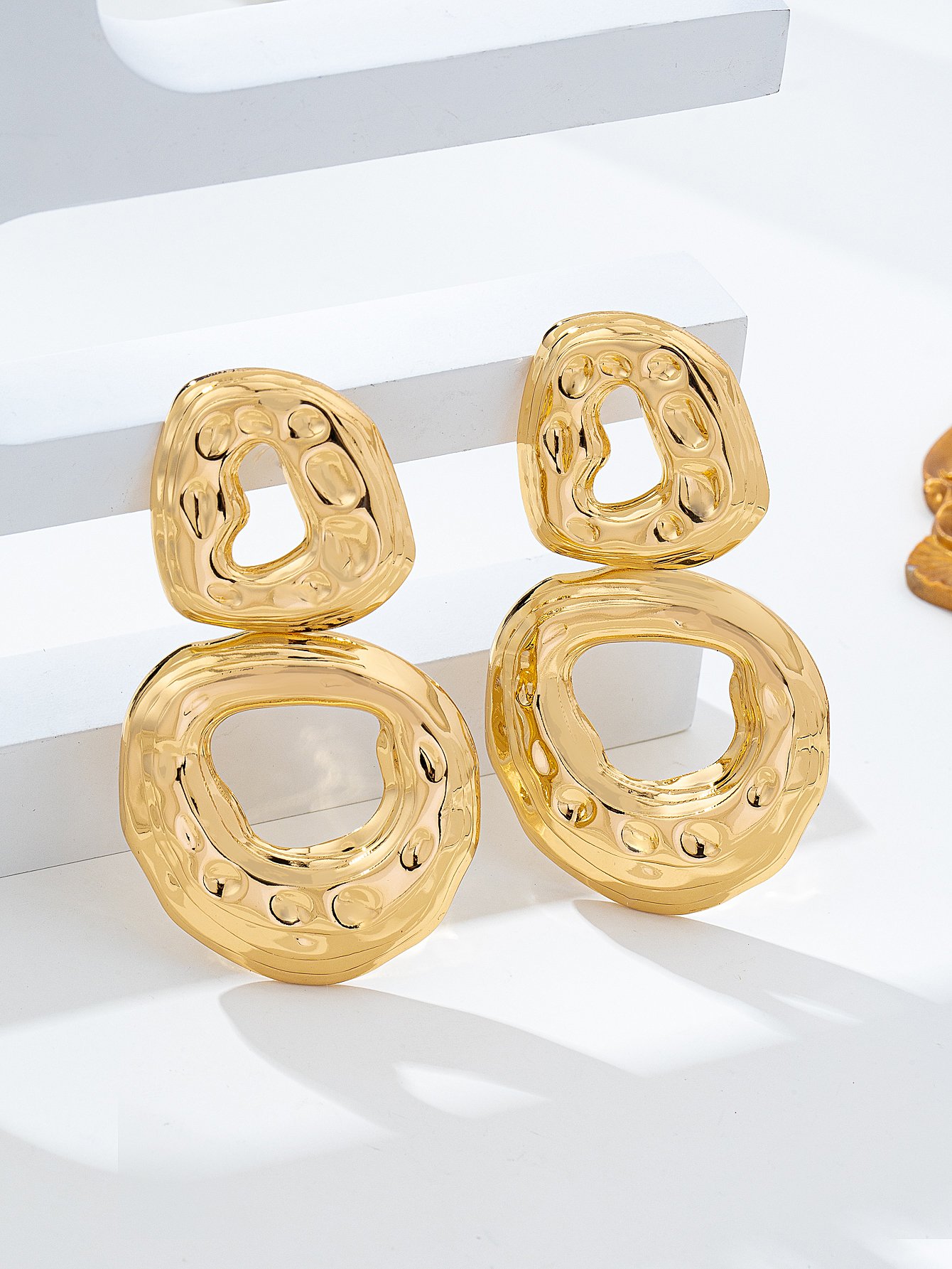 Gold Irregular Drop Earrings for Everyday Style