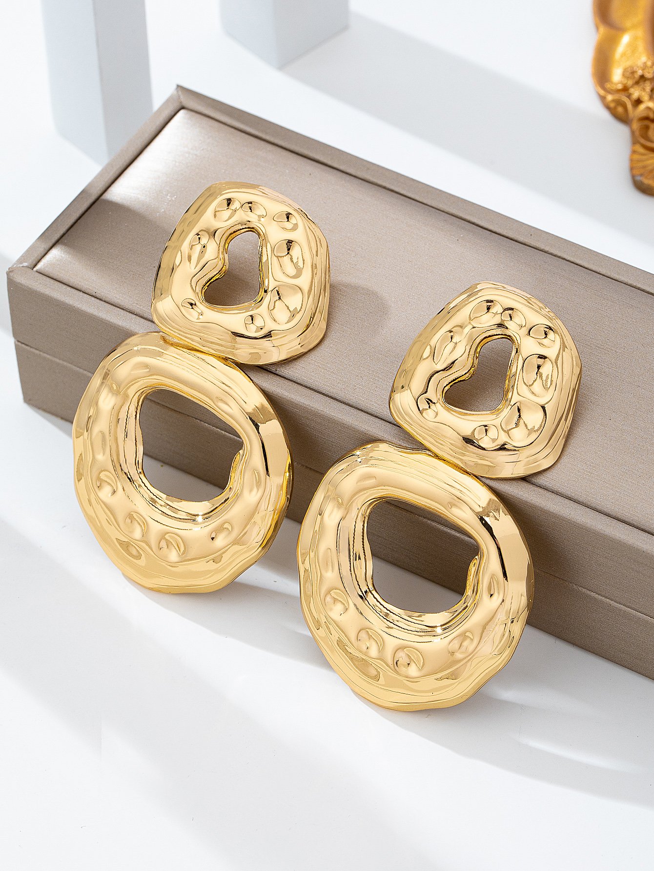 Gold Irregular Drop Earrings for Everyday Style