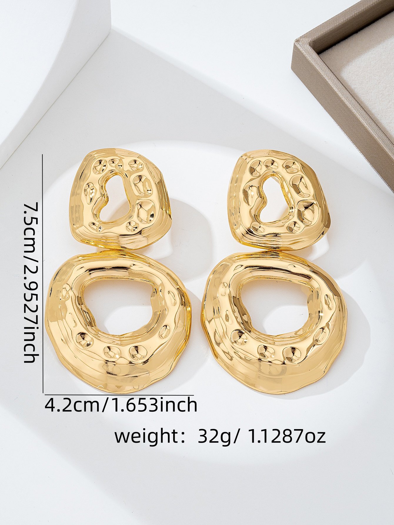 Gold Irregular Drop Earrings for Everyday Style