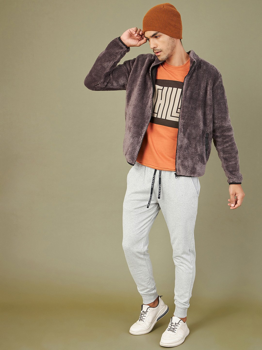 Charcoal Zip-Up Fleece Jacket