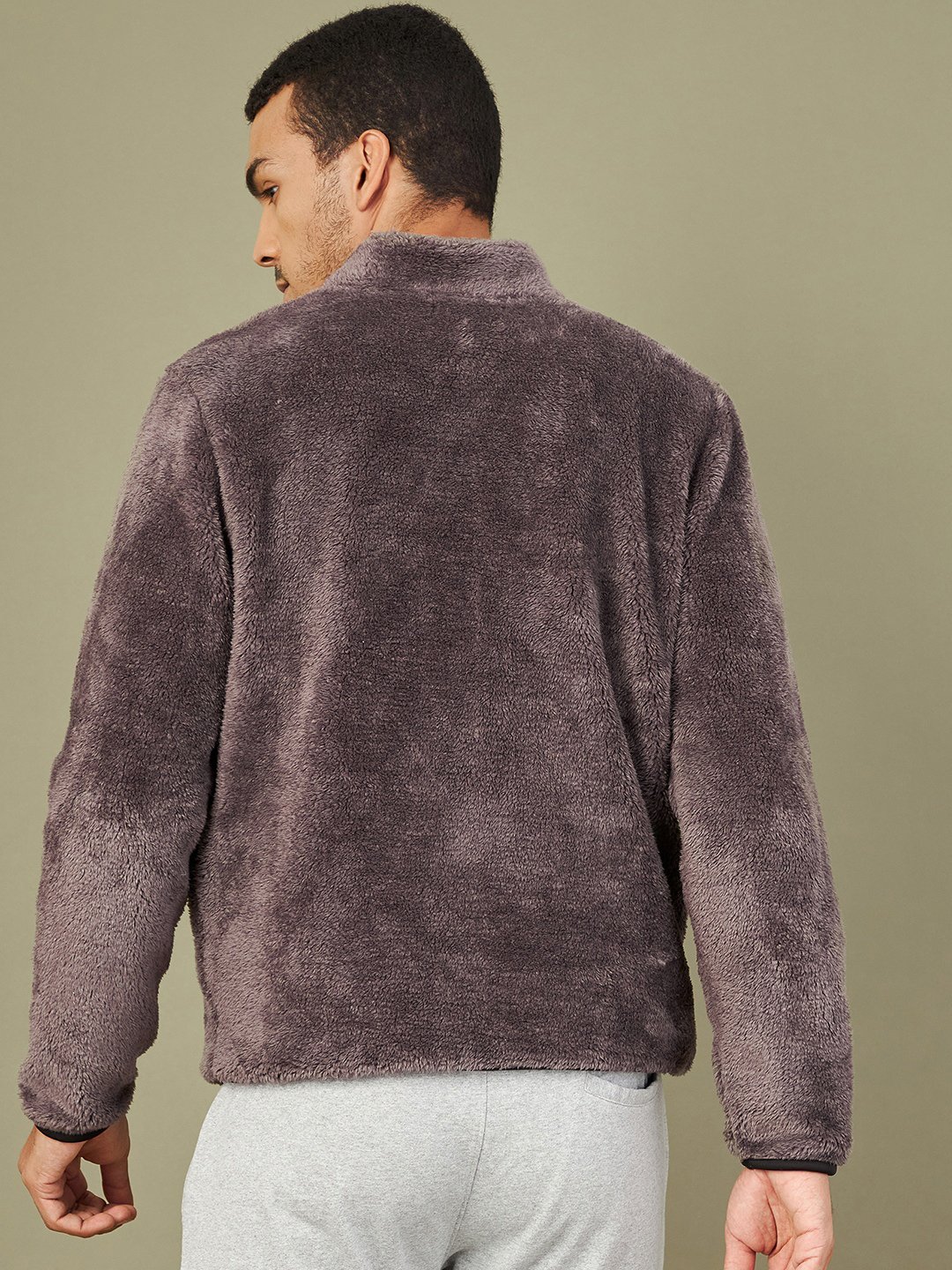 Charcoal Zip-Up Fleece Jacket