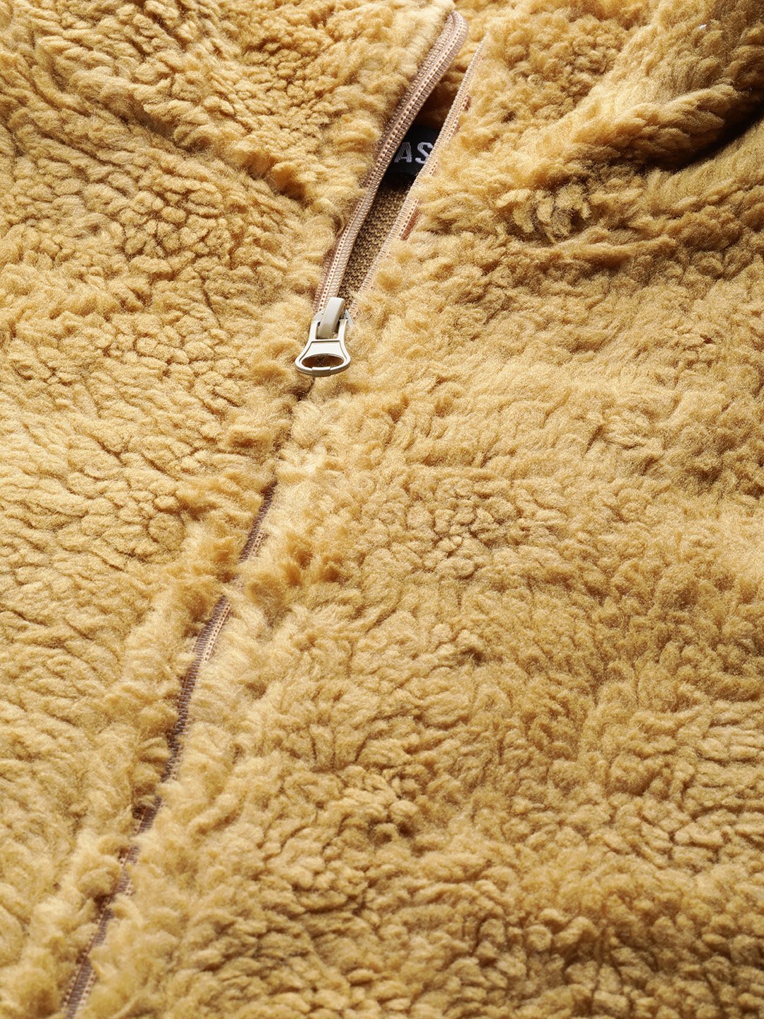 Mustard Faux Wool Regular Fit Jacket