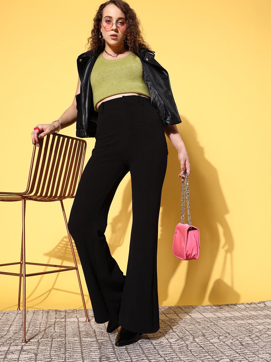 Black Flared Trousers