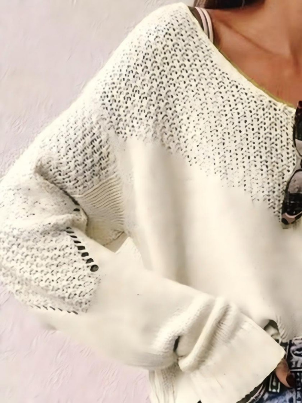 Beige Texture Sweater