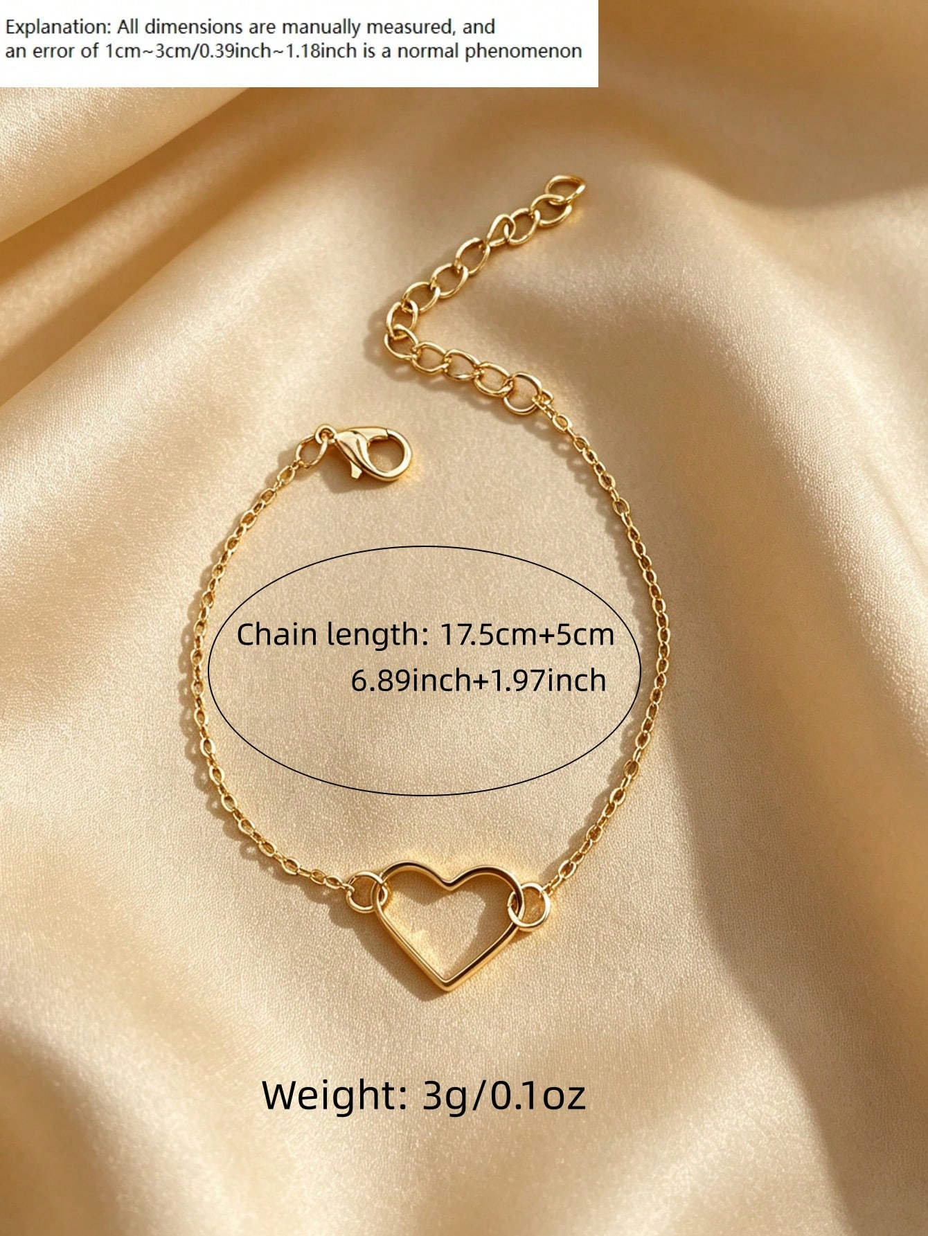 Gold Heart Link Bracelet for Women - Everyday Jewelry.