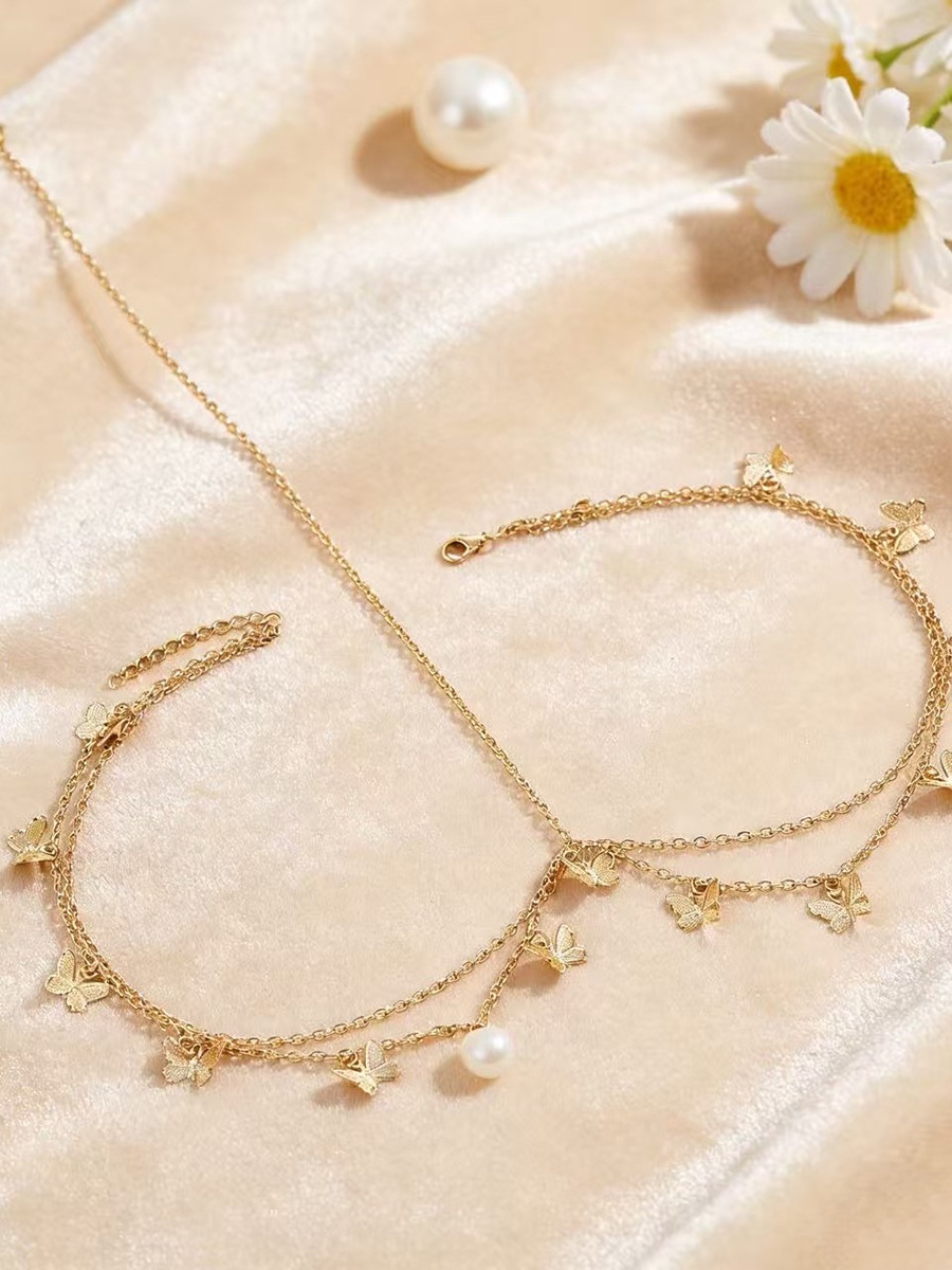 Butterfly Charm Chain Hair Accessory