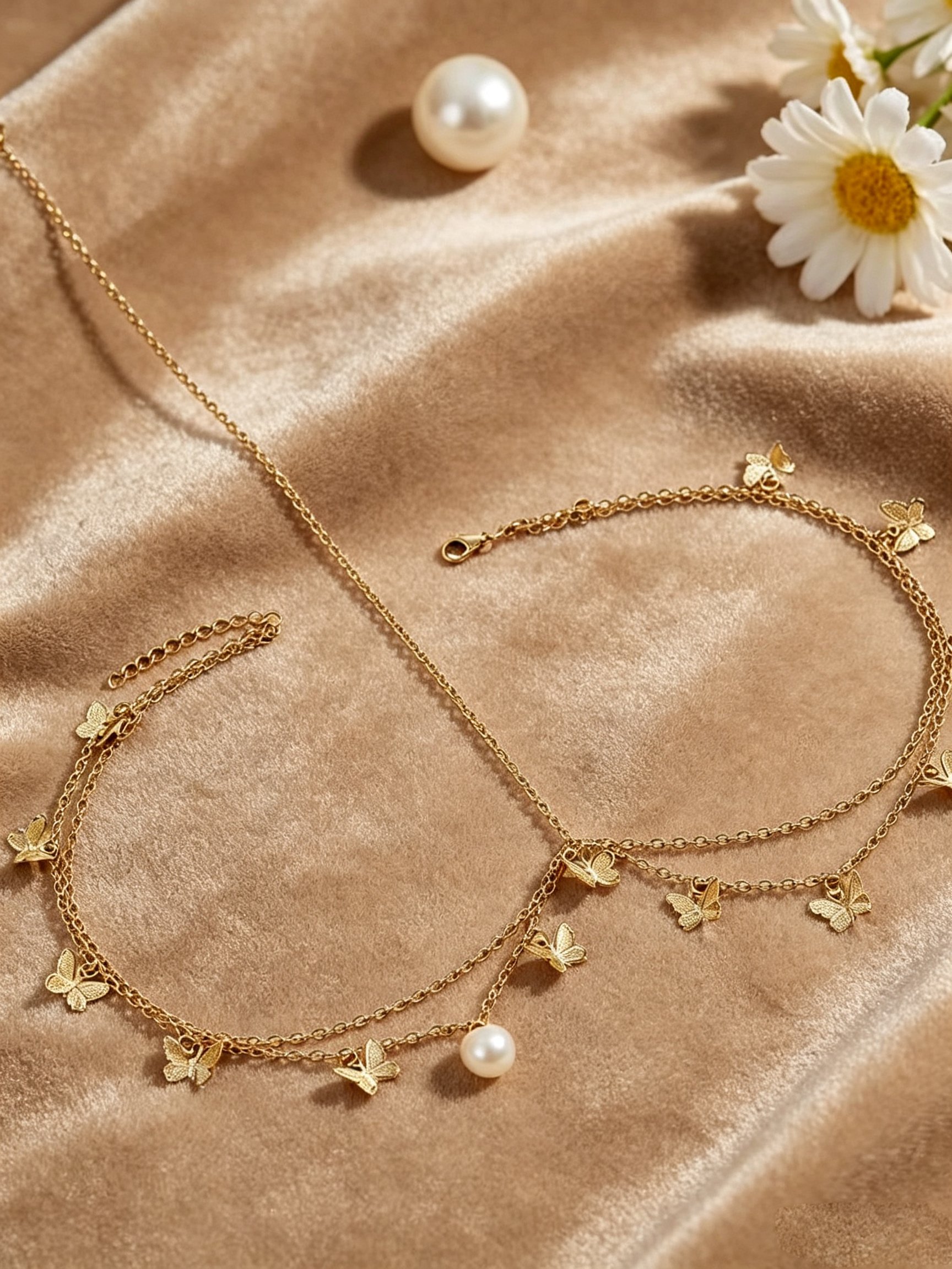 Butterfly Charm Chain Hair Accessory