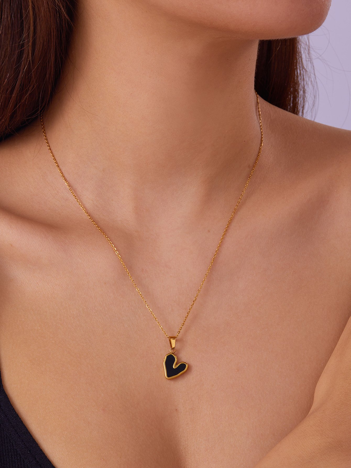 Gold Heart Pendant Necklace