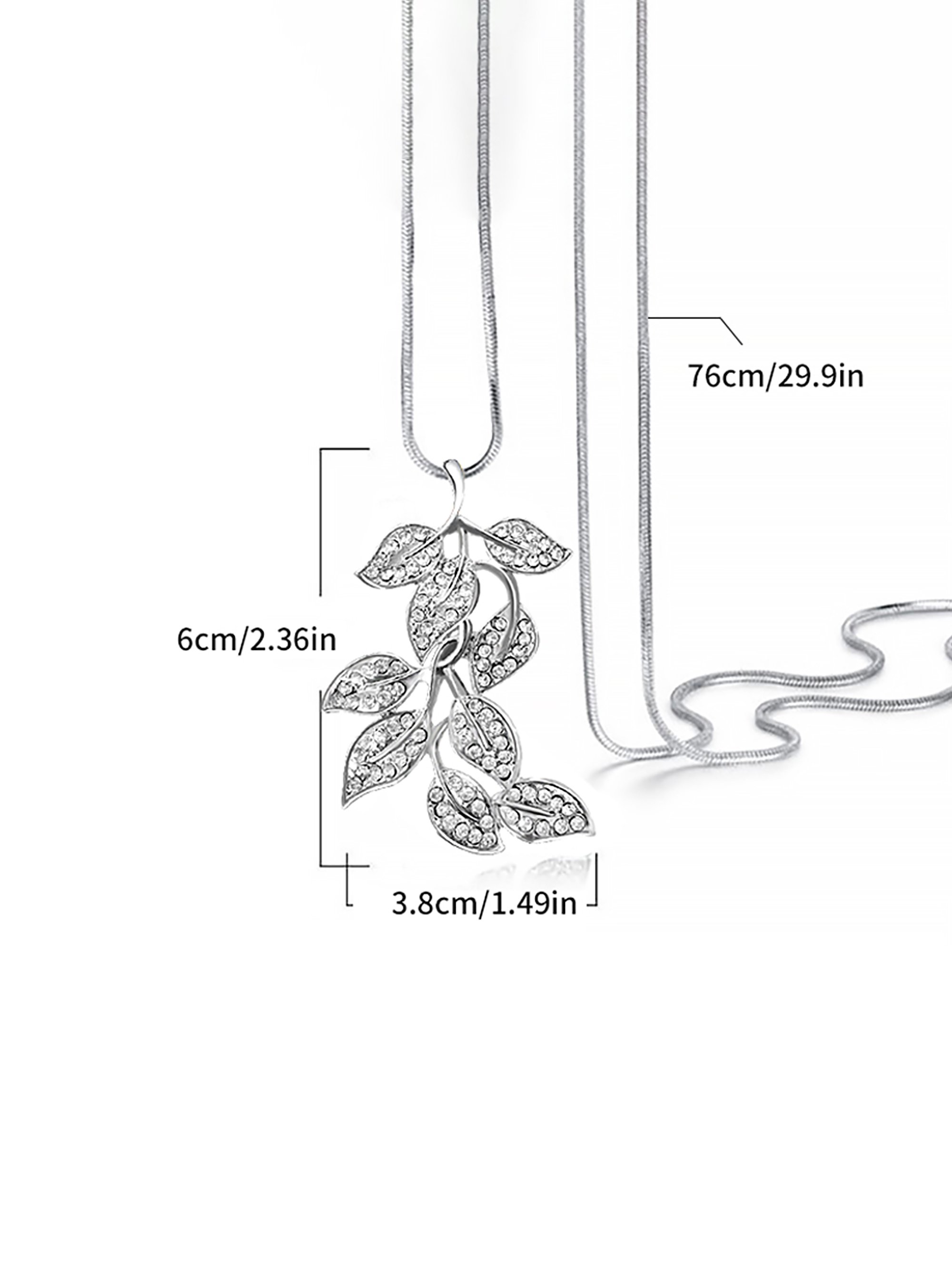 Silver Leaf Pendant Necklace