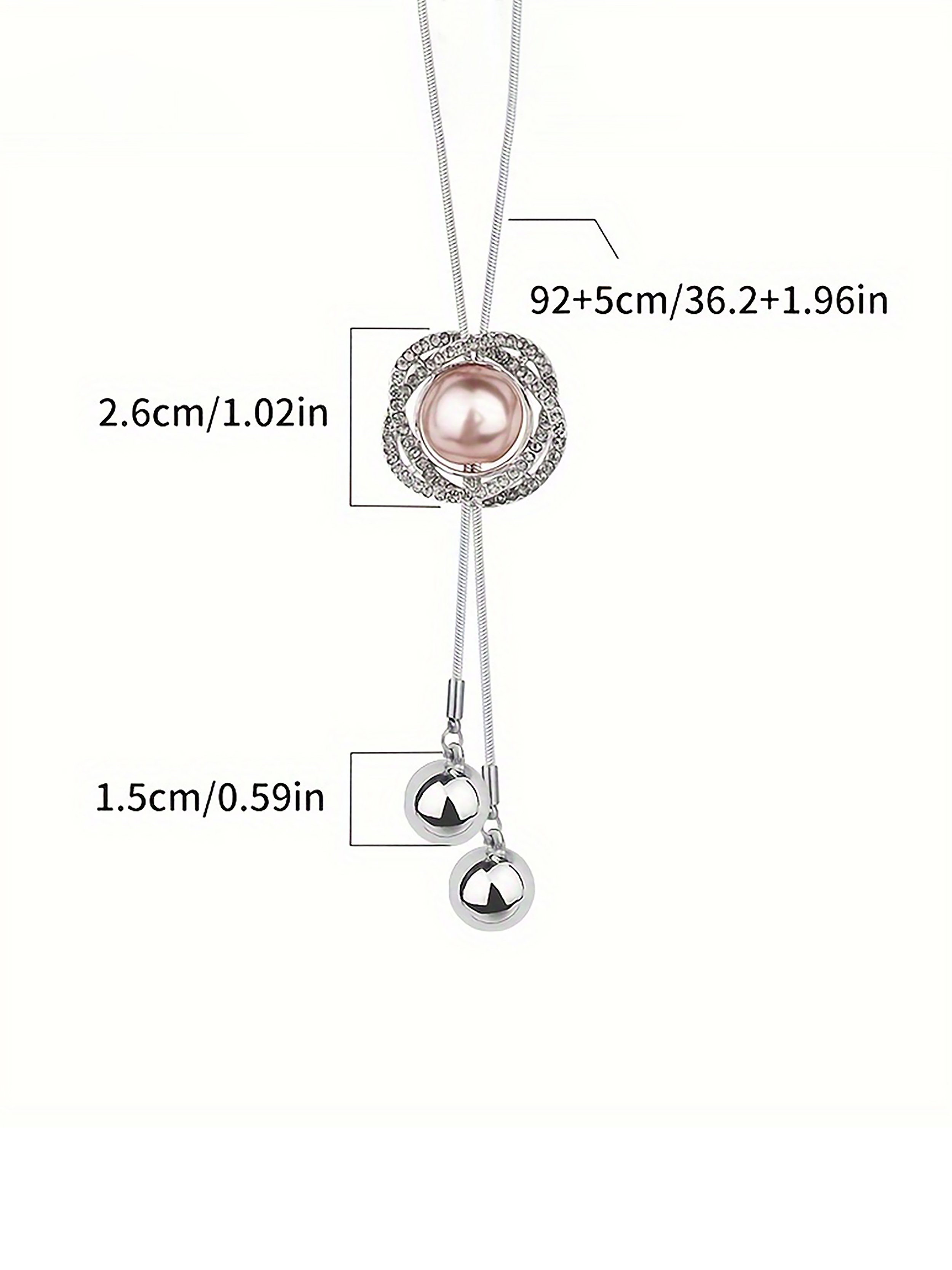 Silver Pearl Pendant Necklace