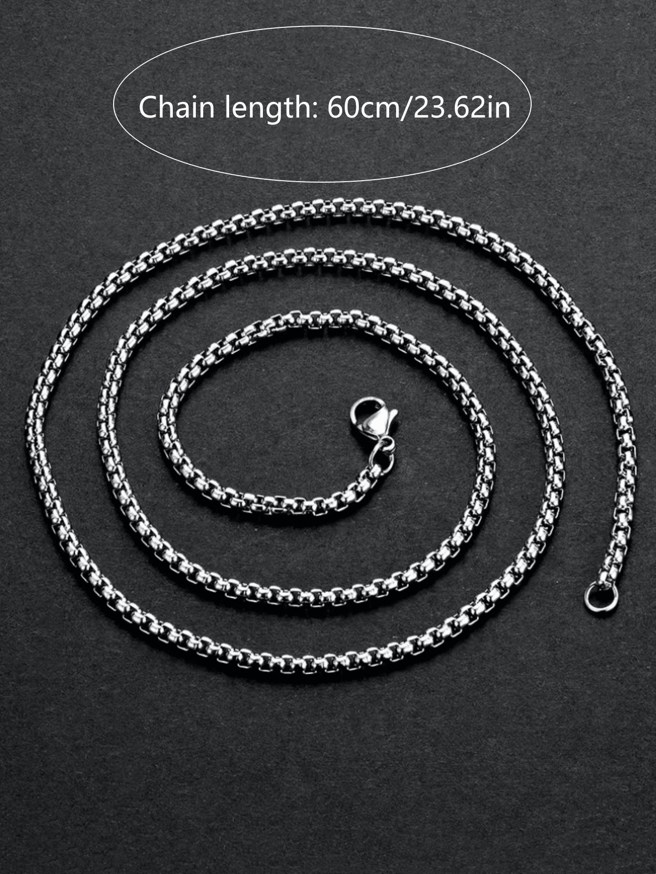 Men Silver Chain Necklace