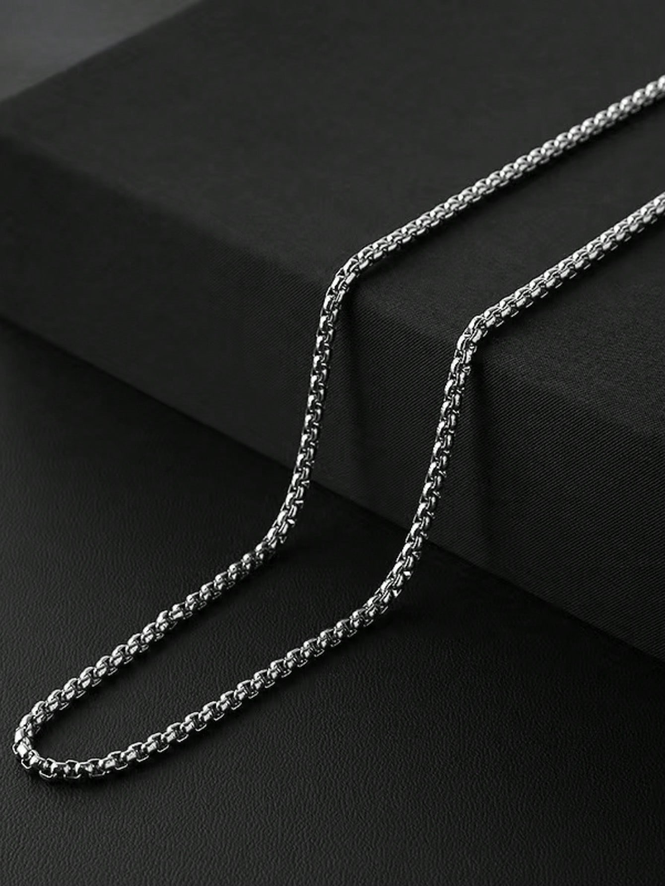 Men Silver Chain Necklace