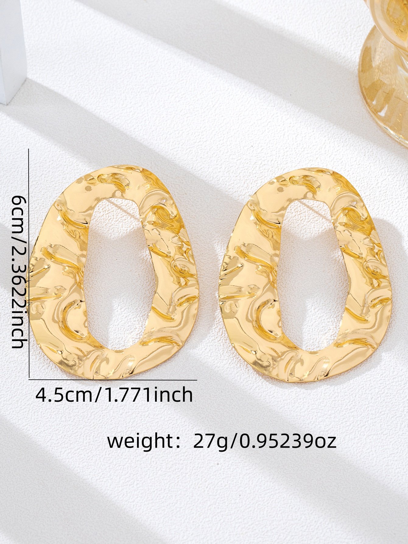  Gold Irregular Geometric Earrings for Casual Wear