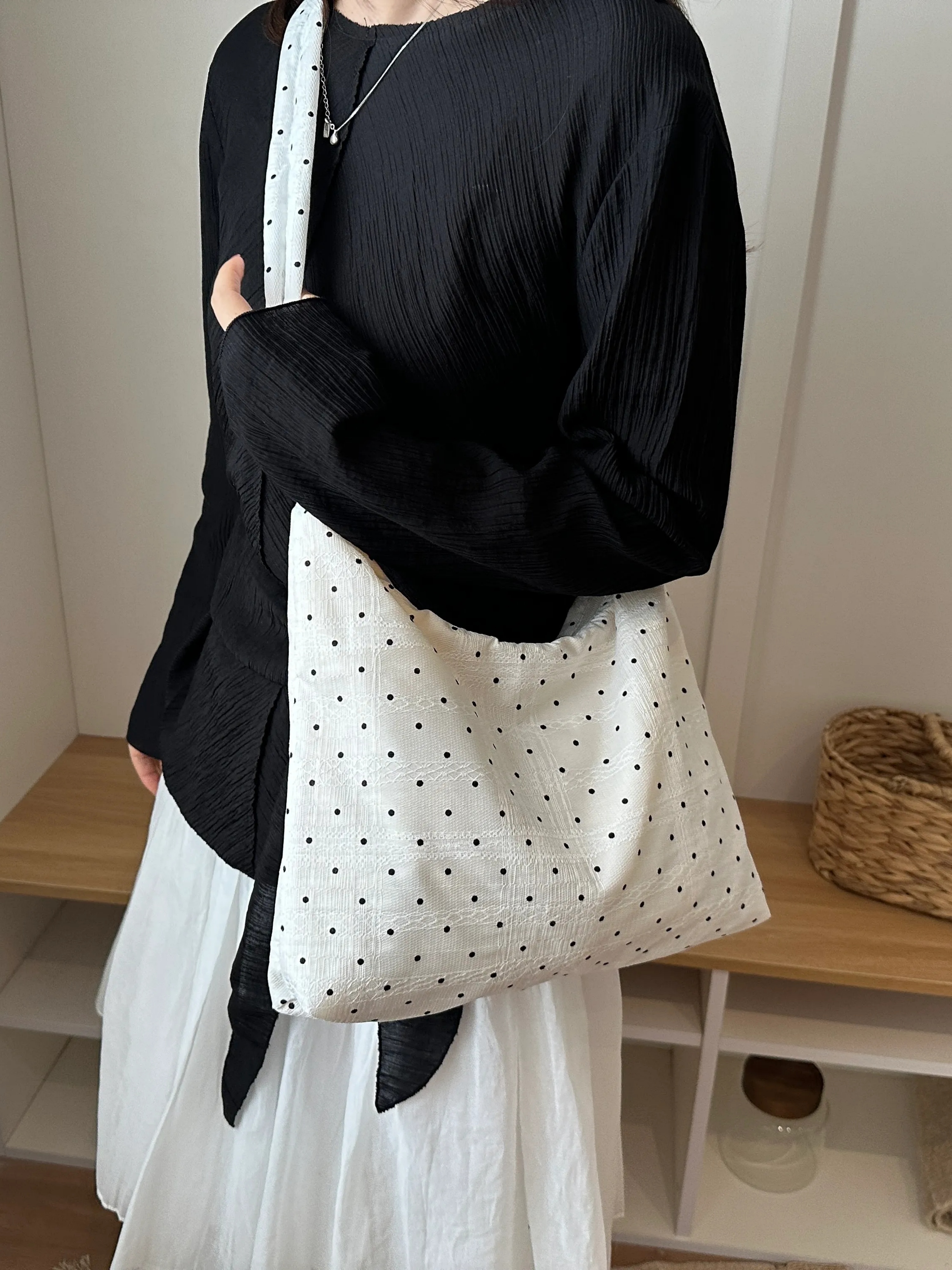 White Printed Shoulder Bag