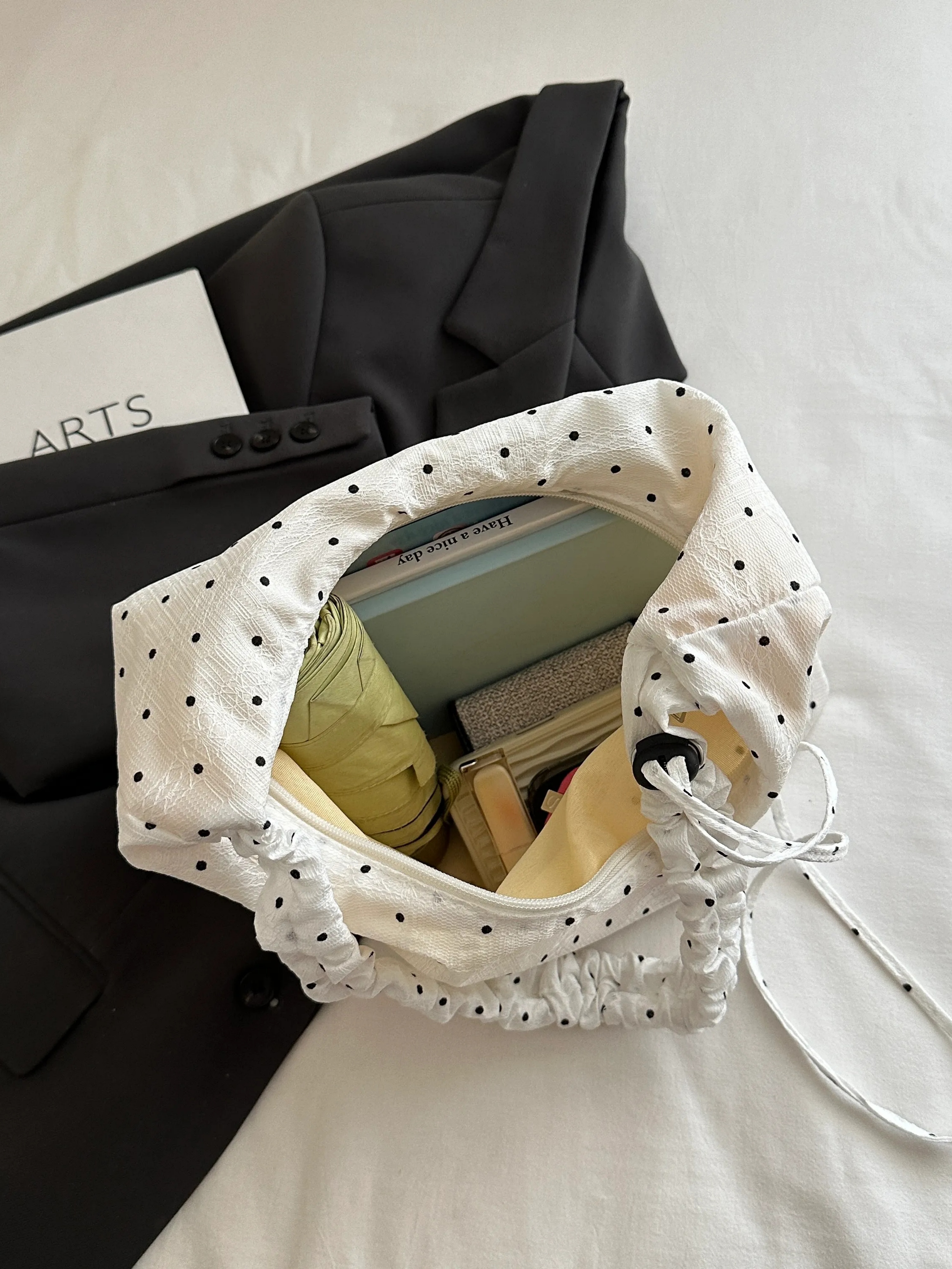 White Printed Shoulder Bag