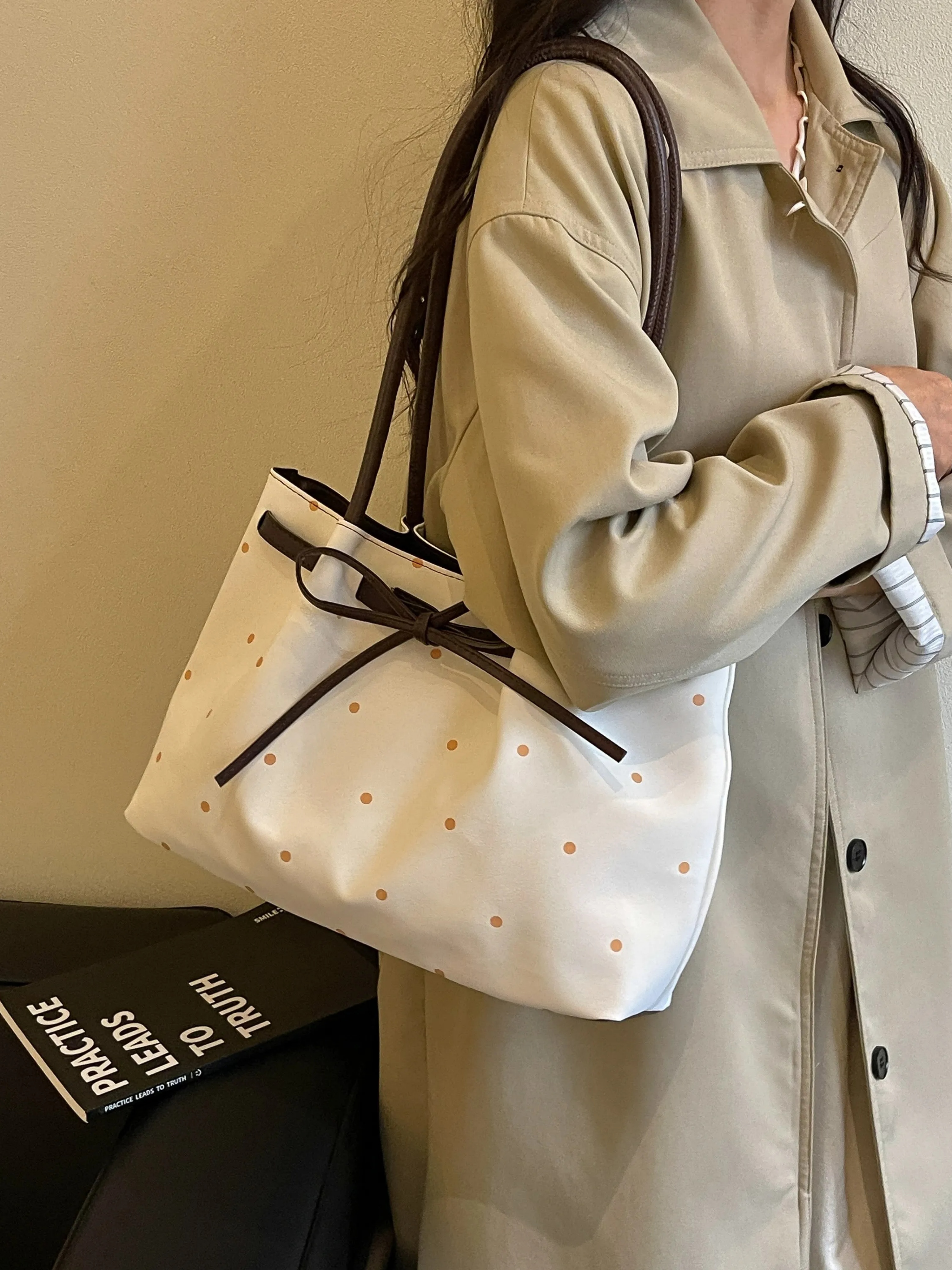 White Printed Shoulder Bag 