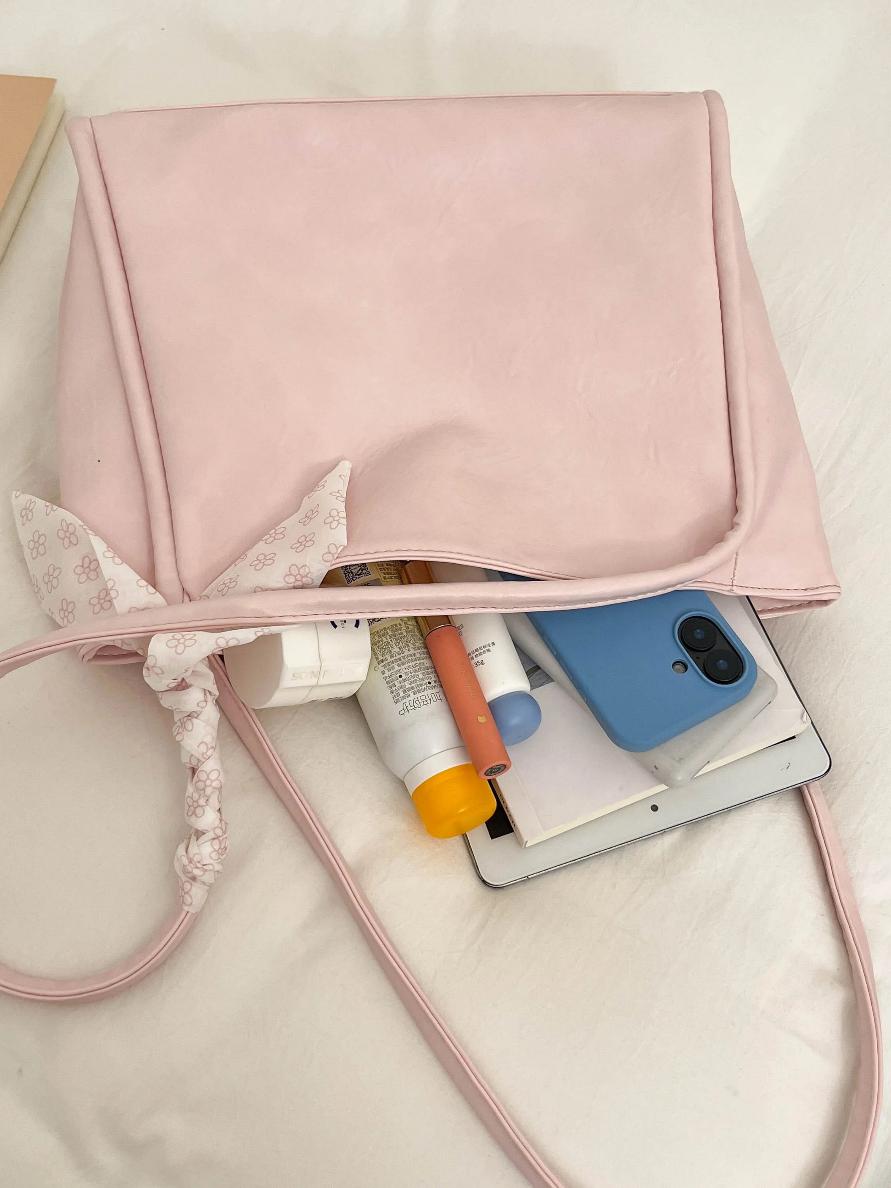 Pink Solid Tote 