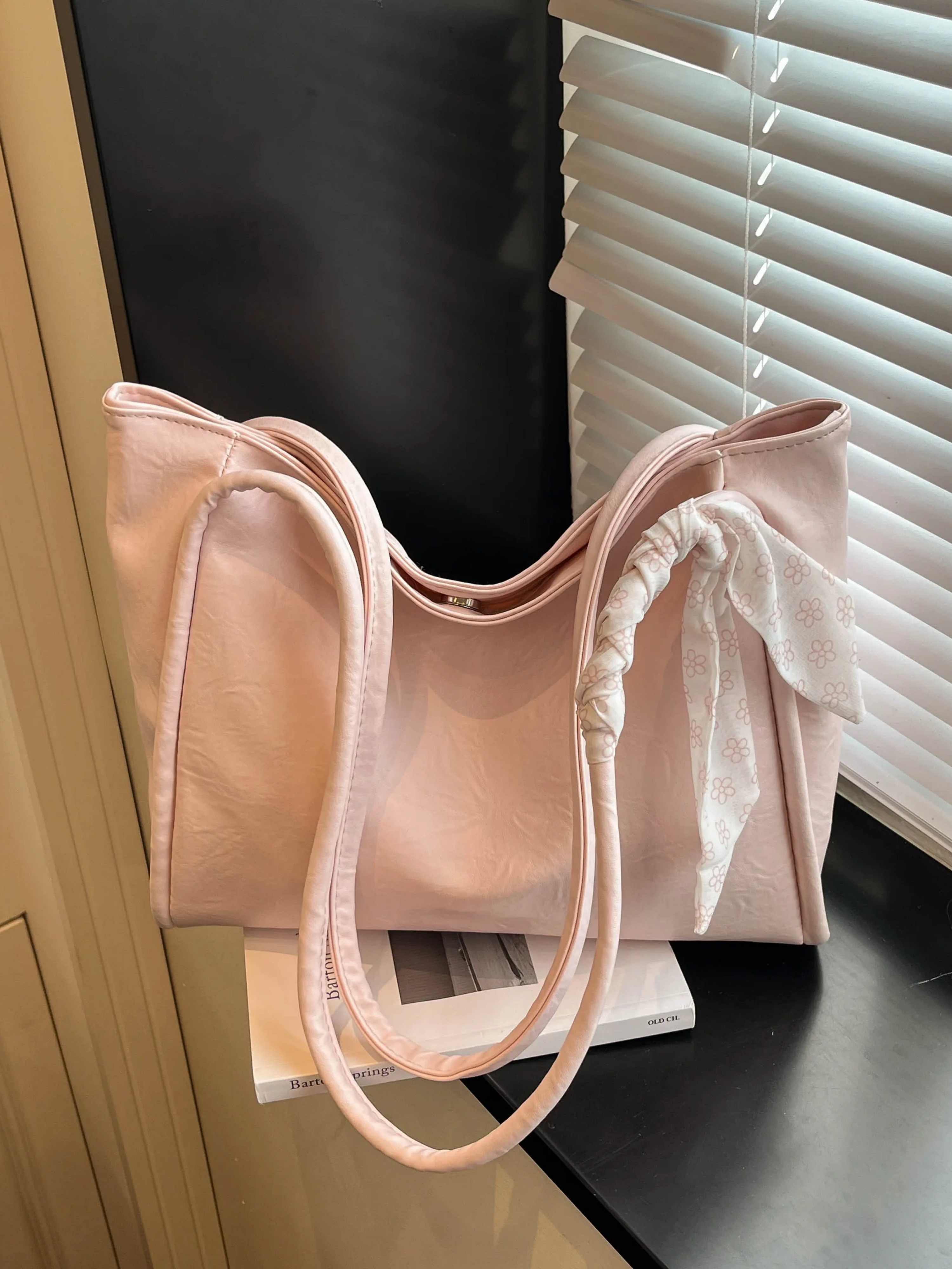Pink Solid Tote 