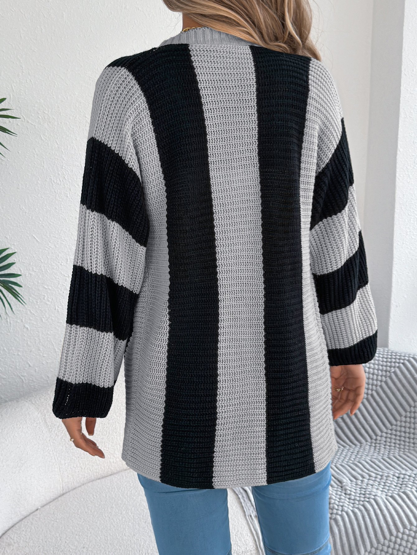 Striped Knit Cardigan