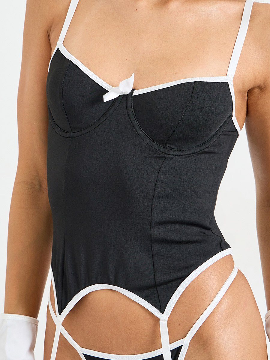 Black Midi Lingerie Set
