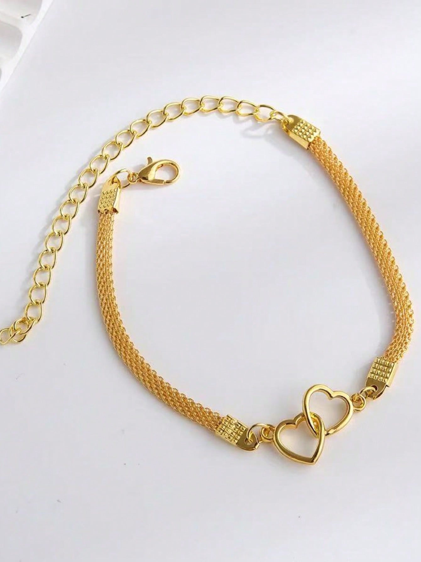 Gold-Tone Heart Anklet