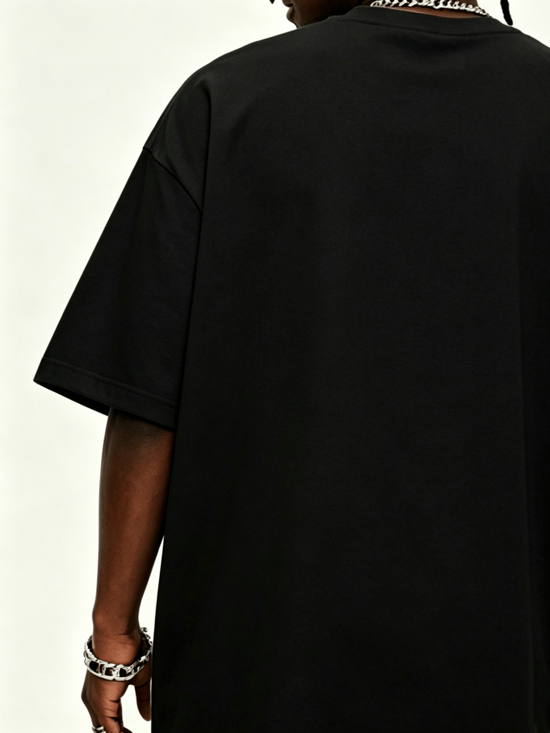 Black Graphic Print Short Sleeves Cotton Casual T-Shirt