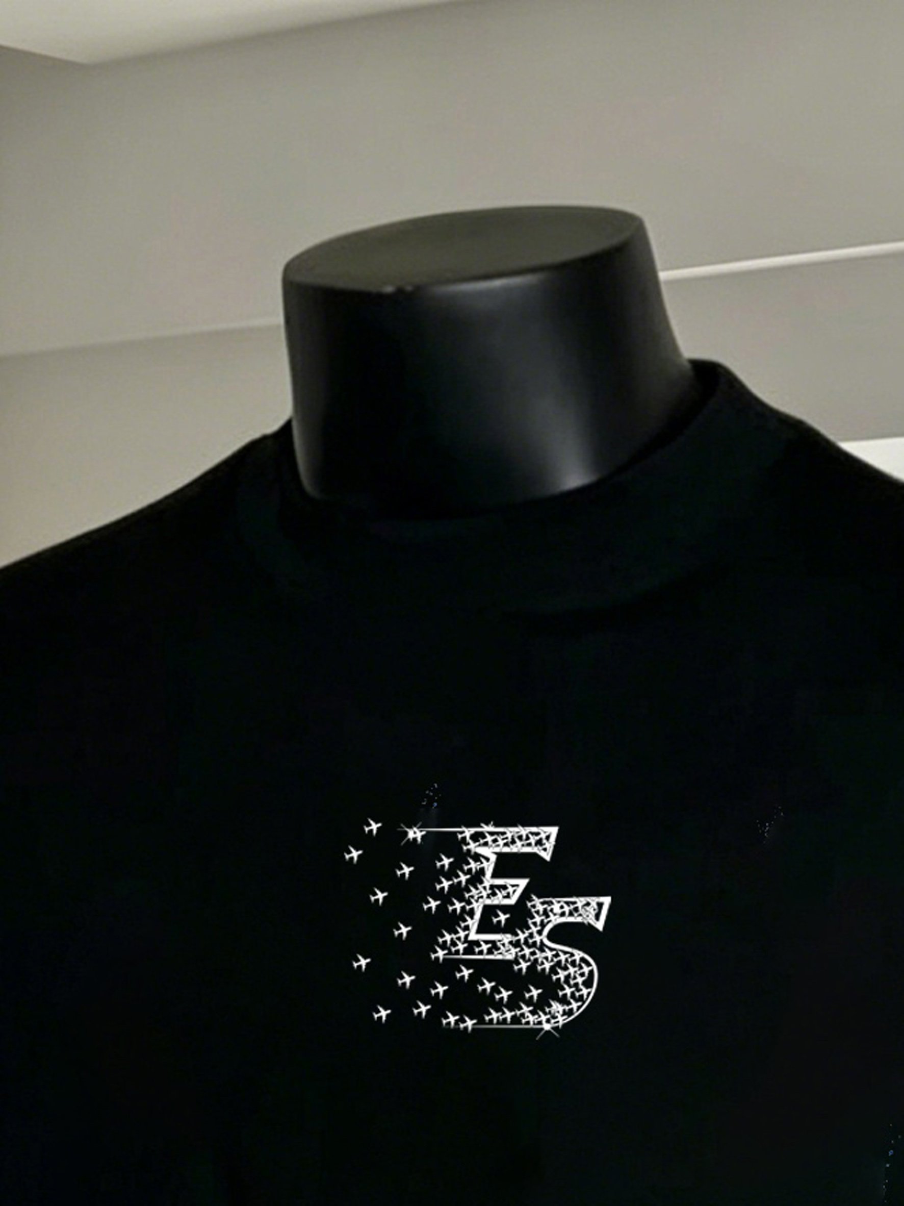Men Black Geometric Print Cotton T-Shirt