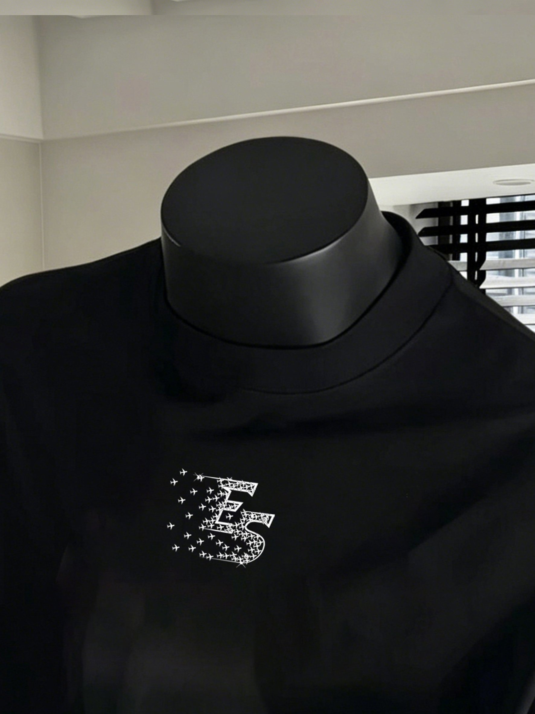 Men Black Geometric Print Cotton T-Shirt