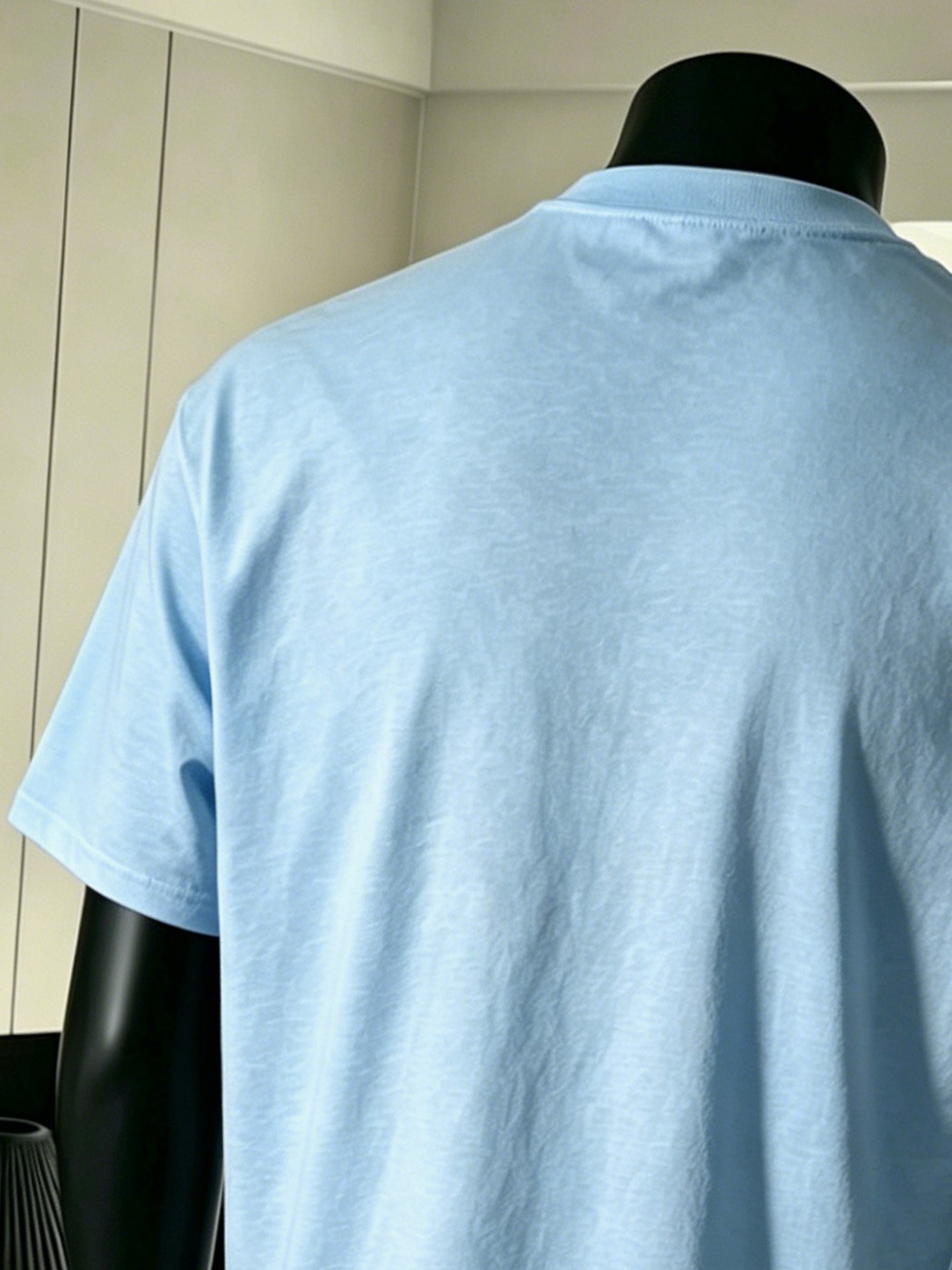 Men Blue New York 92 Knitted Short Sleeve T-Shirt