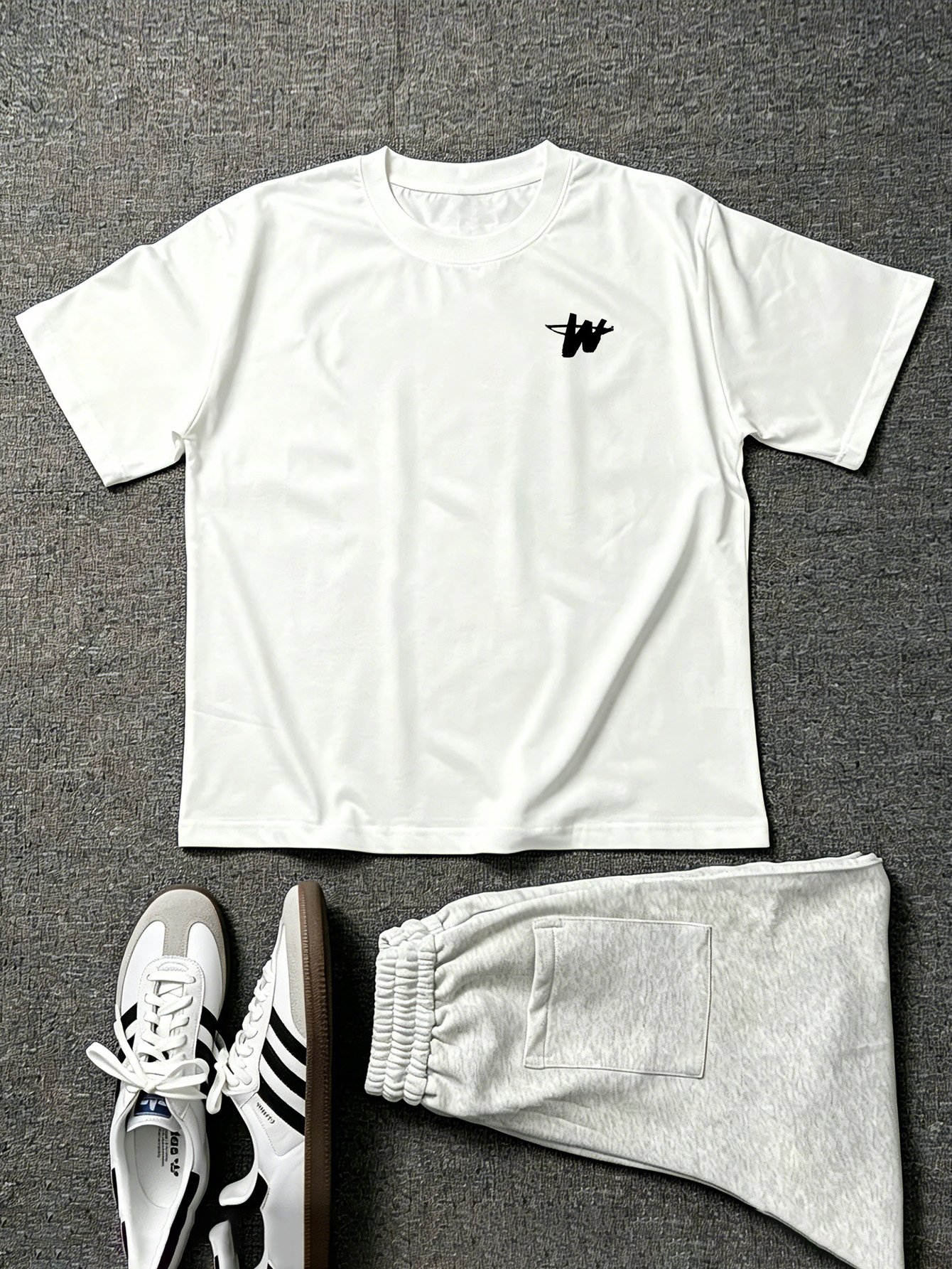 Men White Cotton Short Sleeve Round Neck T-Shirt