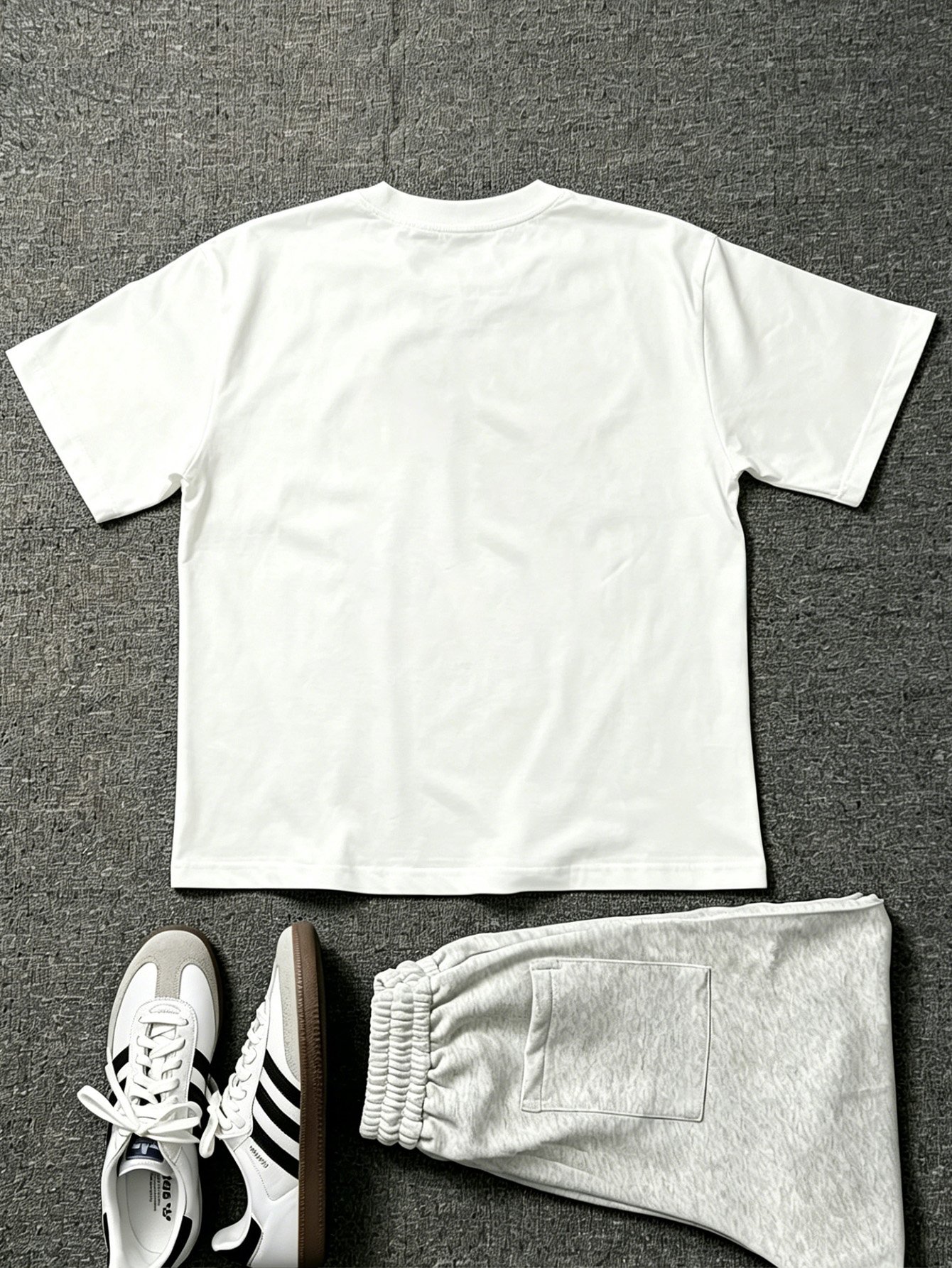 Men White Cotton Short Sleeve Round Neck T-Shirt