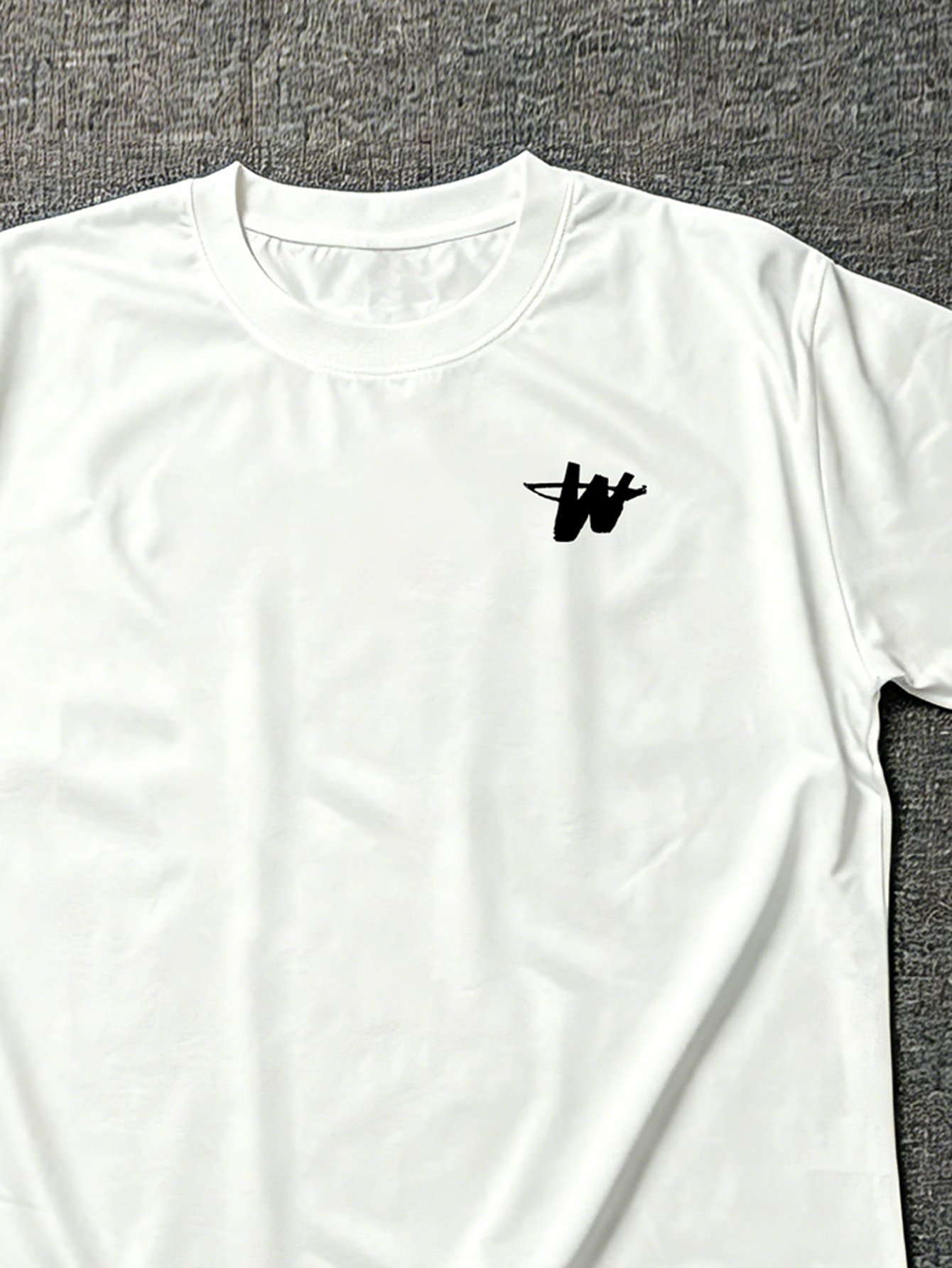 Men White Cotton Short Sleeve Round Neck T-Shirt