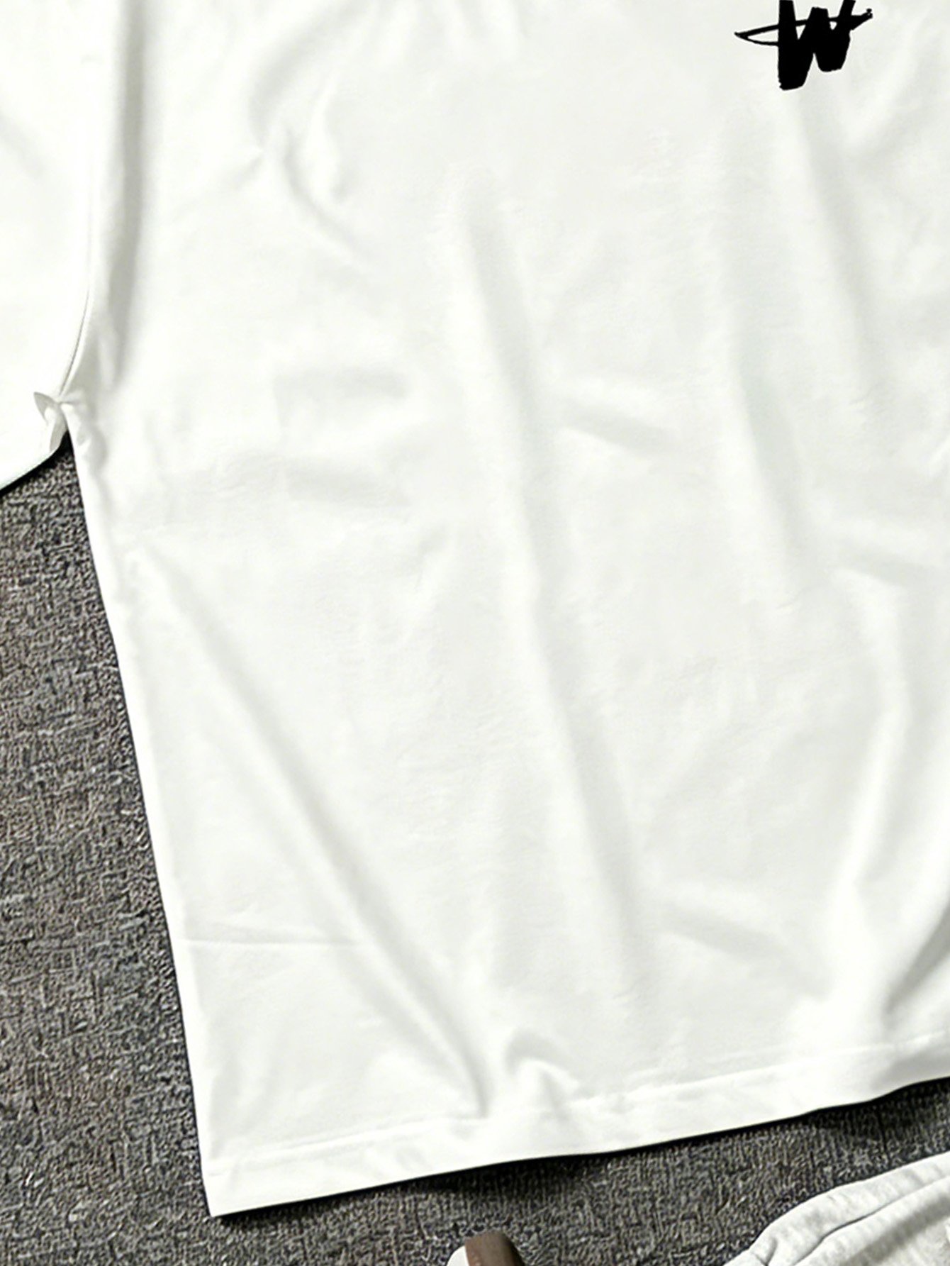 Men White Cotton Short Sleeve Round Neck T-Shirt