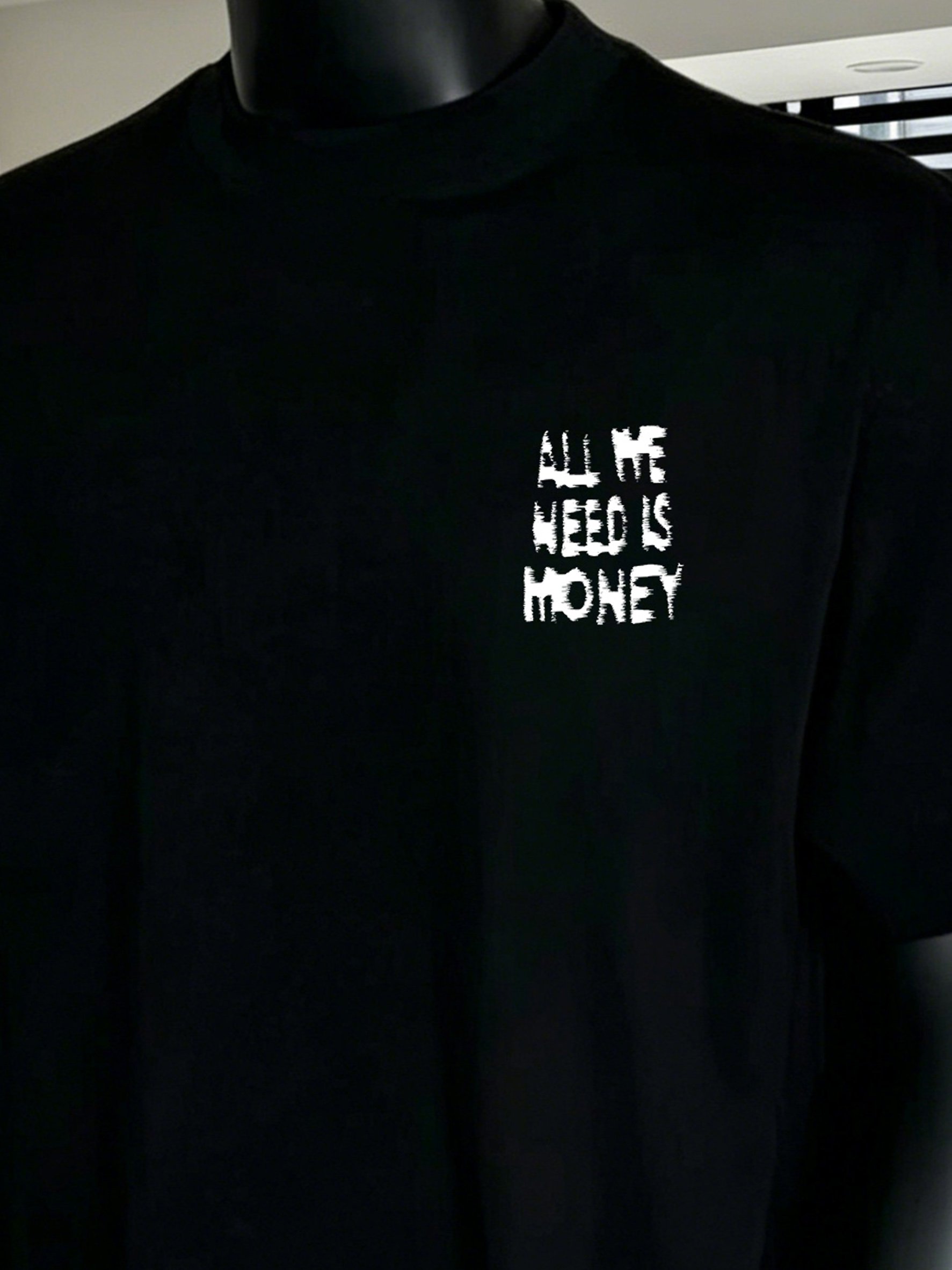 Men Black Cotton Short Sleeve T-Shirt with Graphic Print