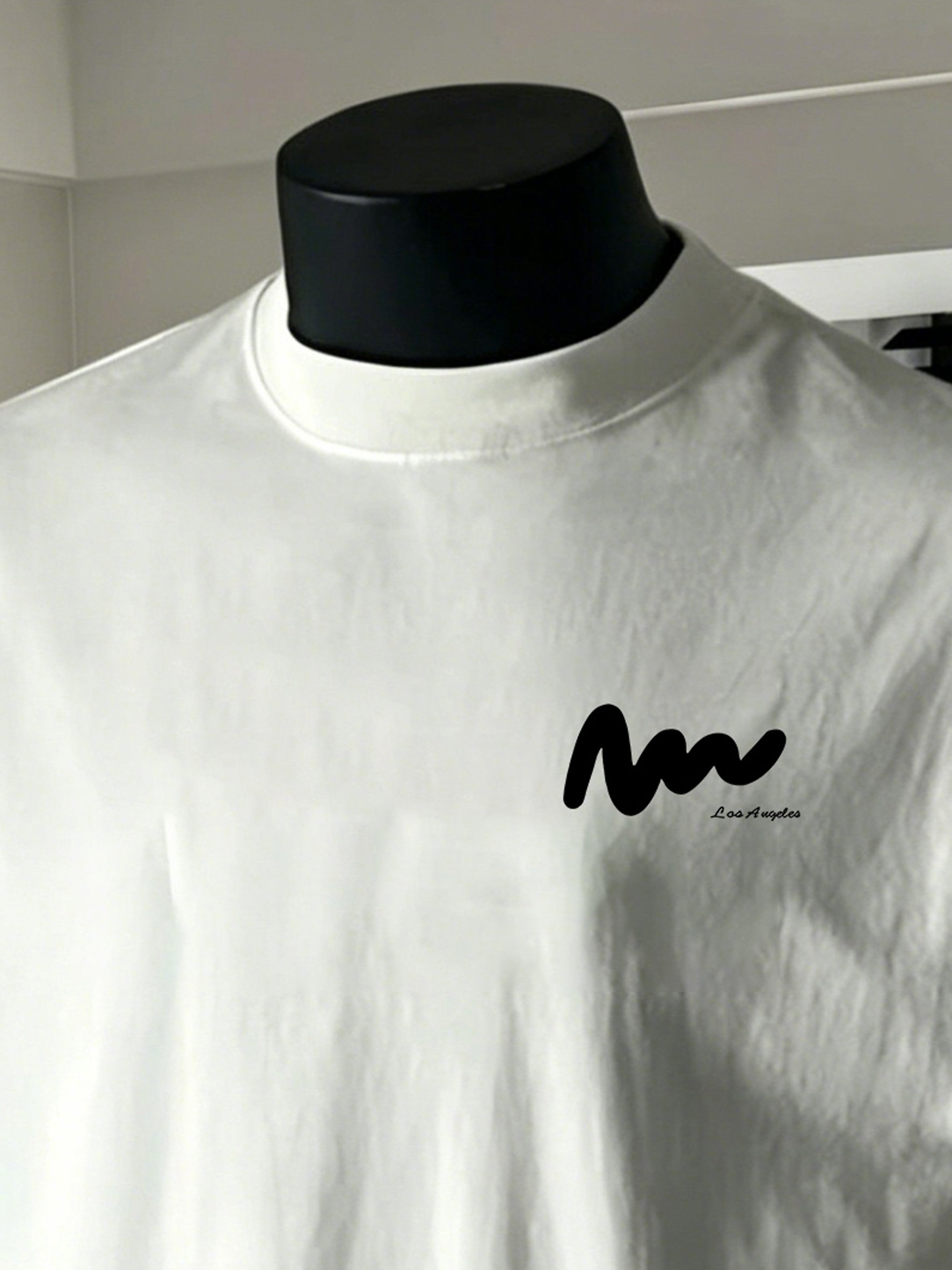 Men White Geometric Print Short Sleeve T-Shirt
