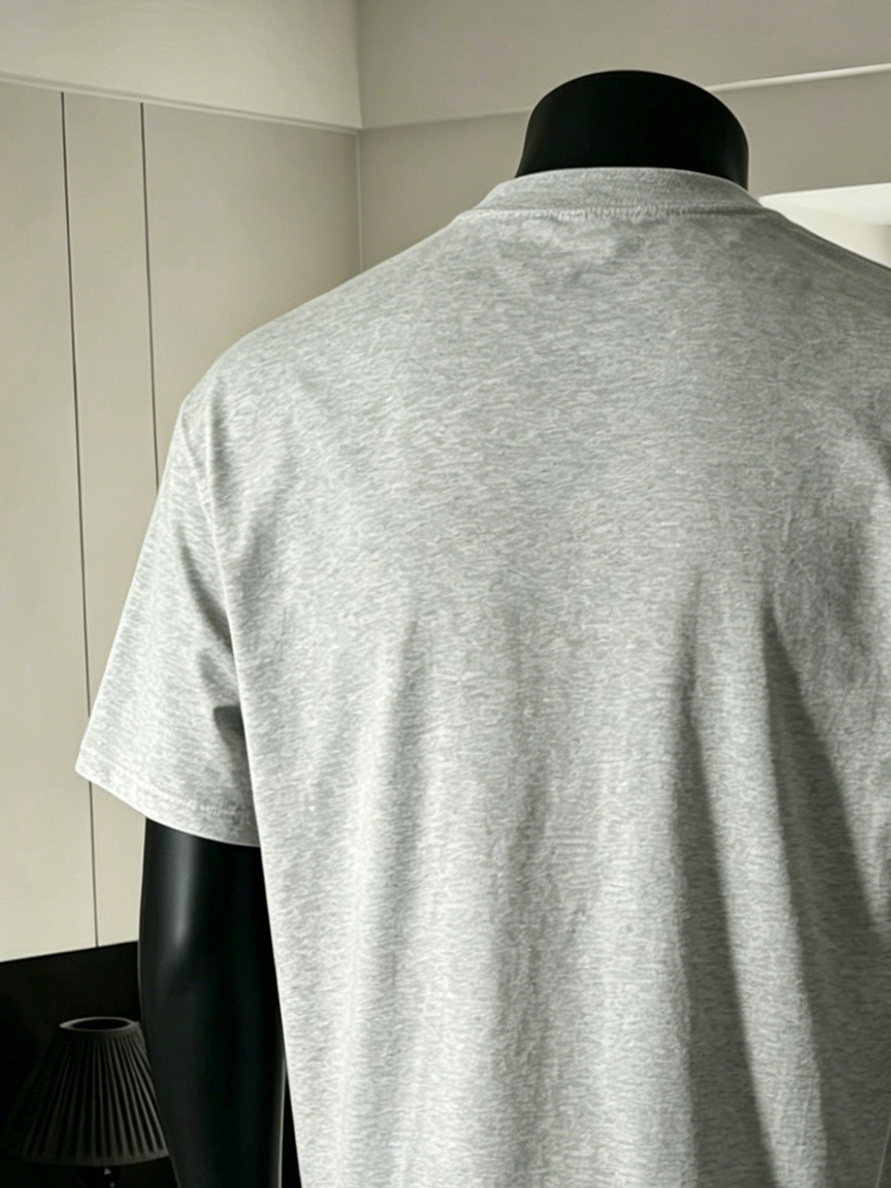 Men Grey Cotton Short Sleeve T-Shirt