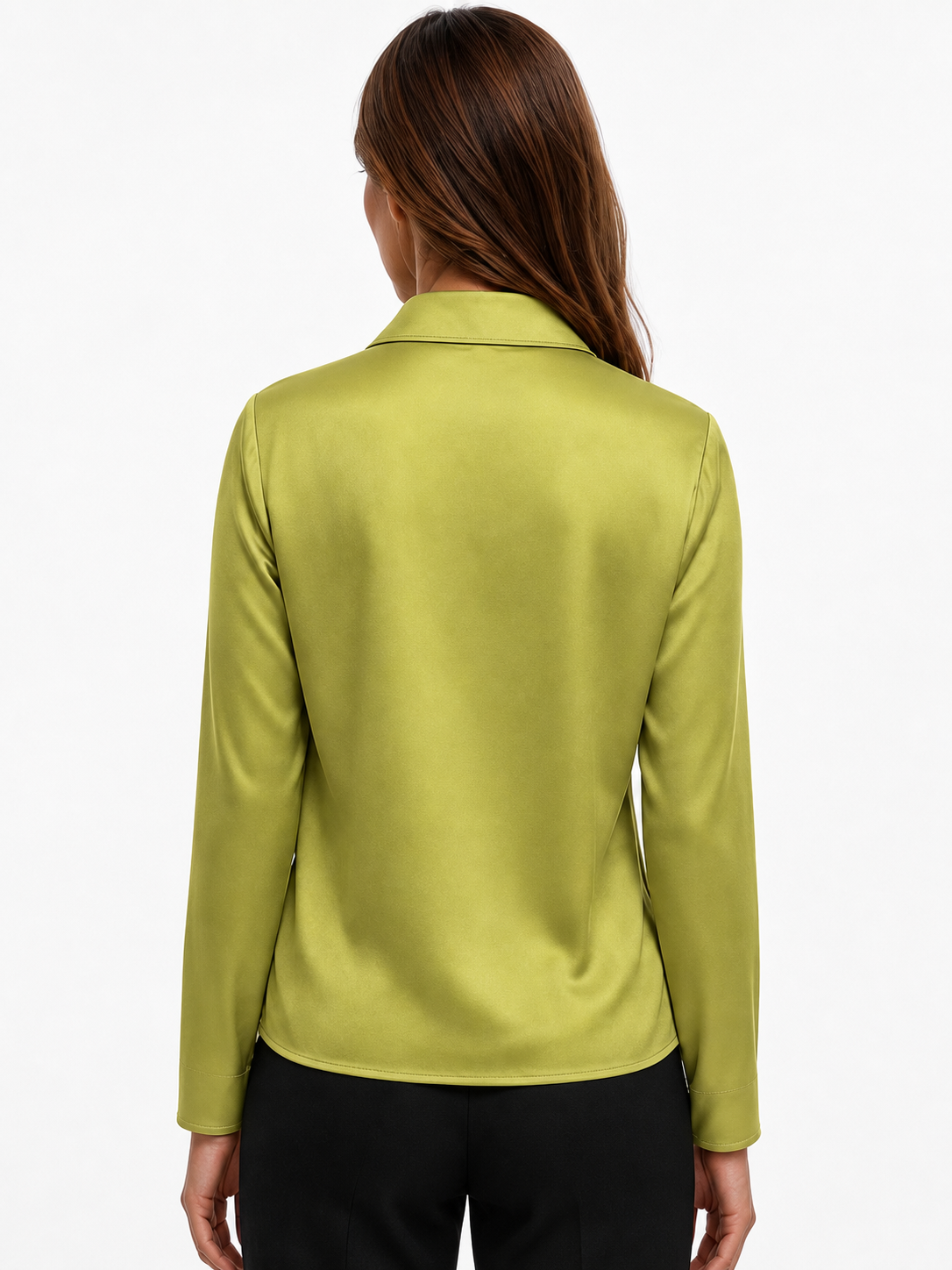 Green Floral Long Sleeve Blouse