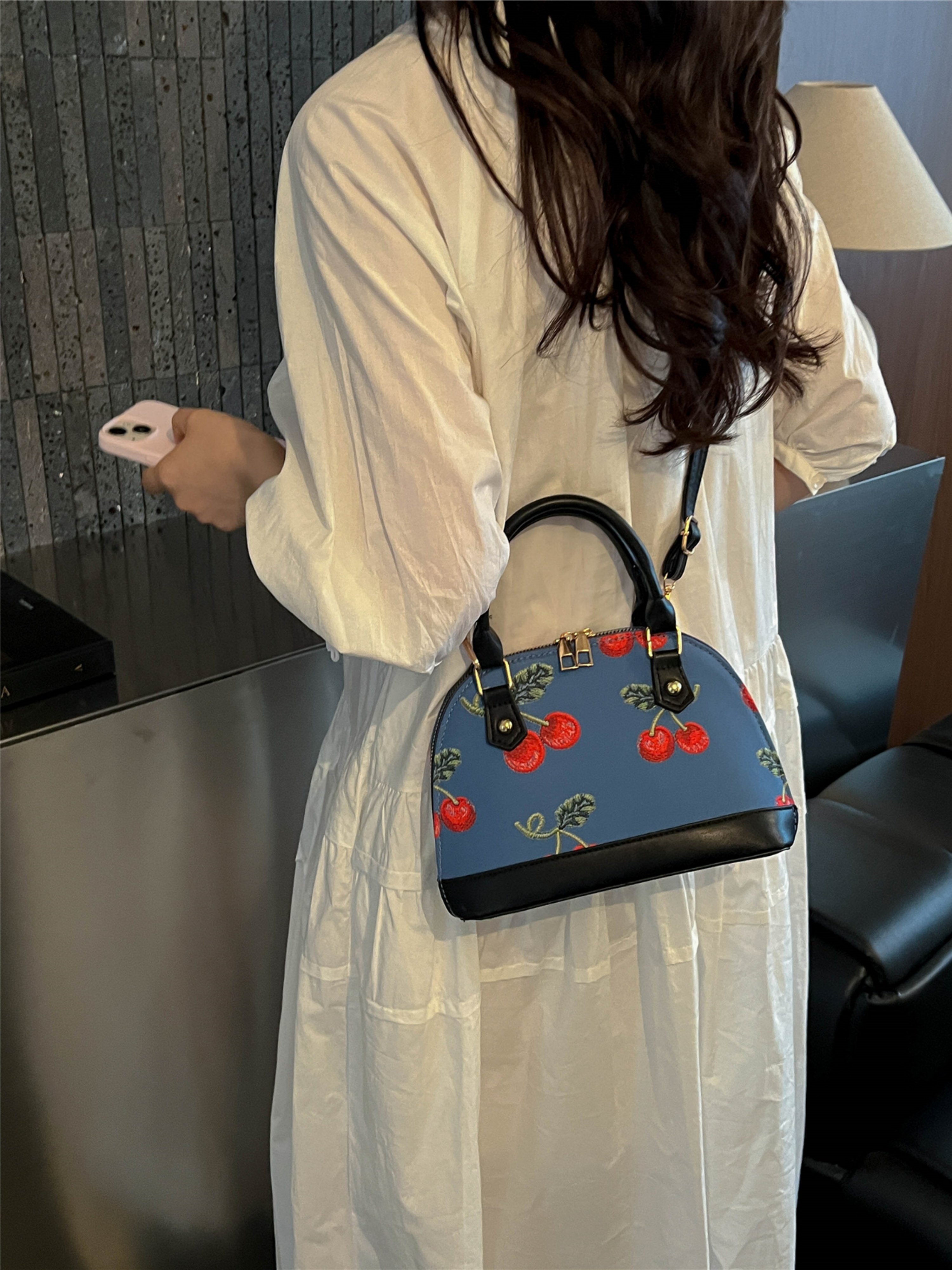 Multi Embroidered Handbag with Zip