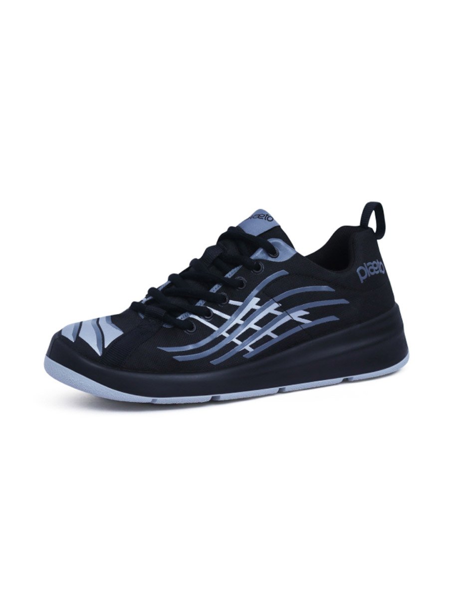 Nova Mens Black and Grey Sports Sneakers